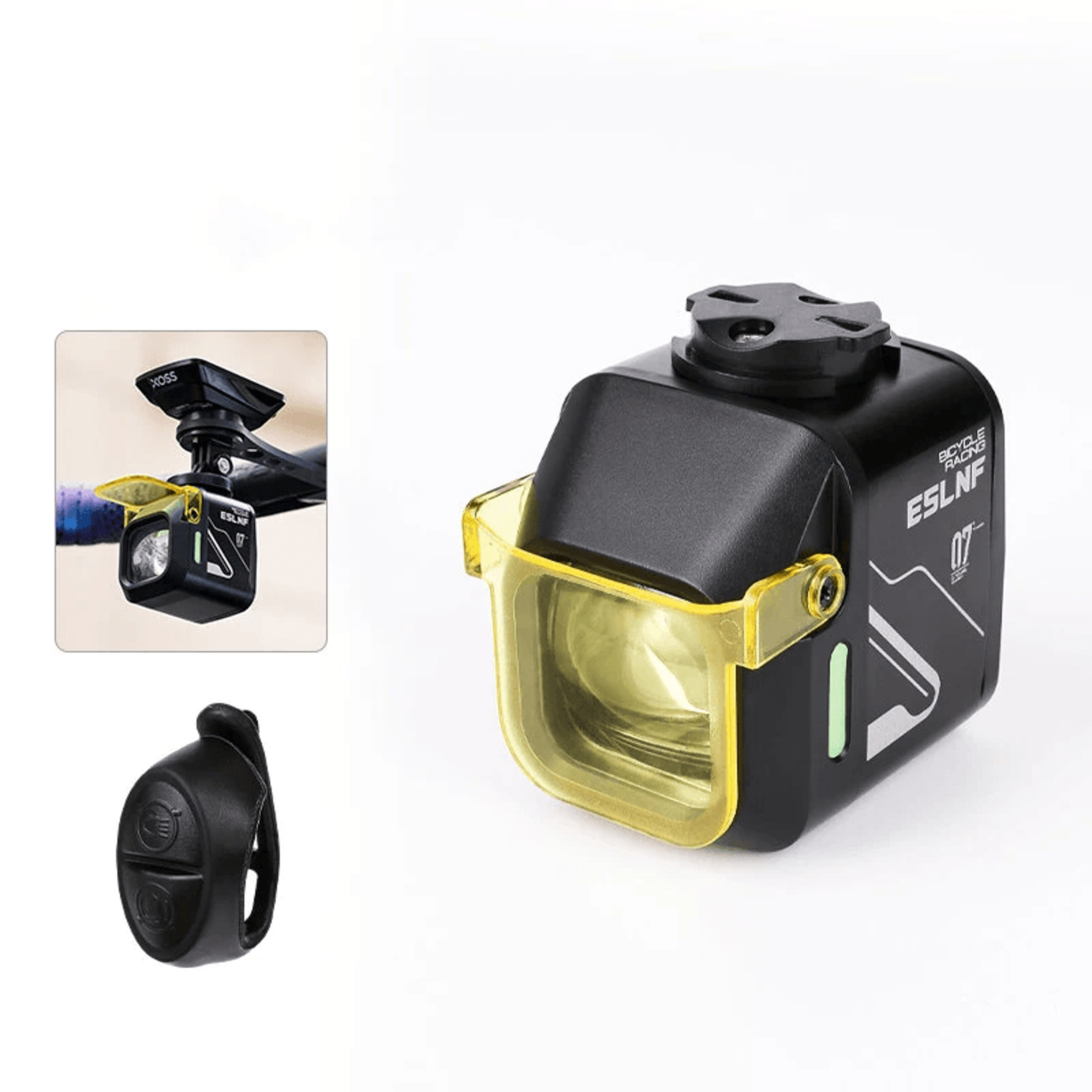 Rechargeable Bicycle Headlight With Wired Remote And High Low Beam 0