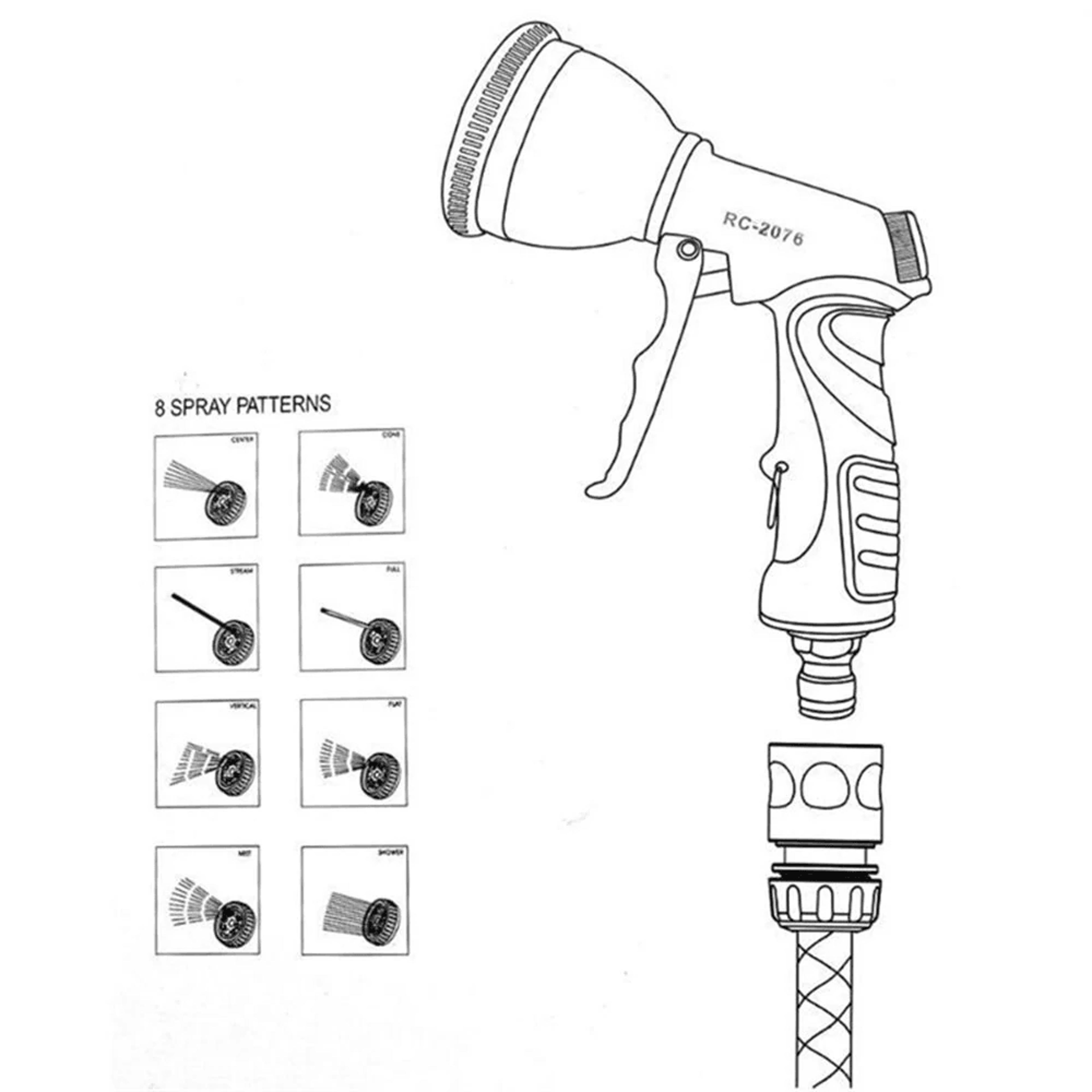 Mode High Pressure Water Spray Gun For Car Washing And Garden Watering 7