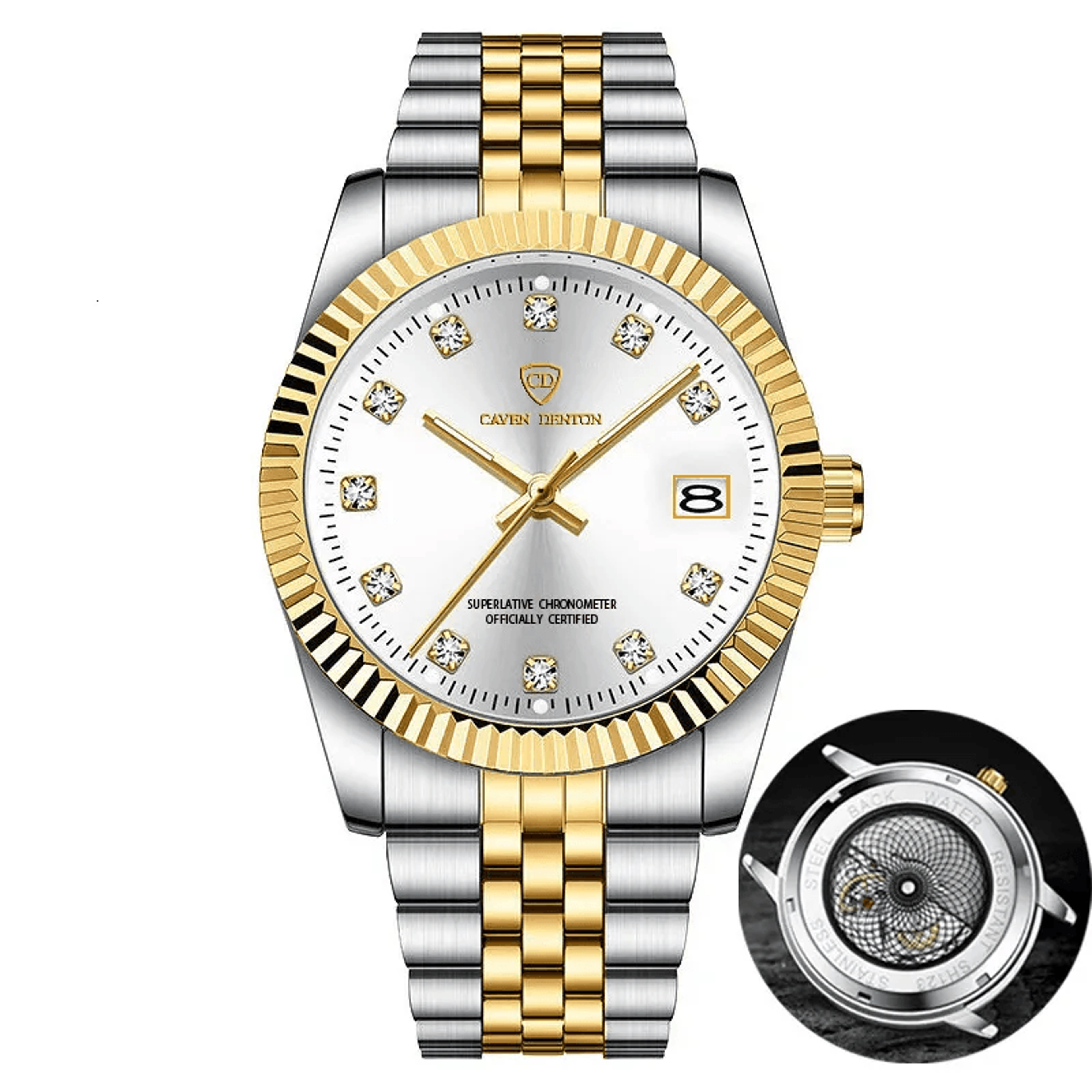 Mens Quartz Wristwatch With Luminous Hands And Date Display 5