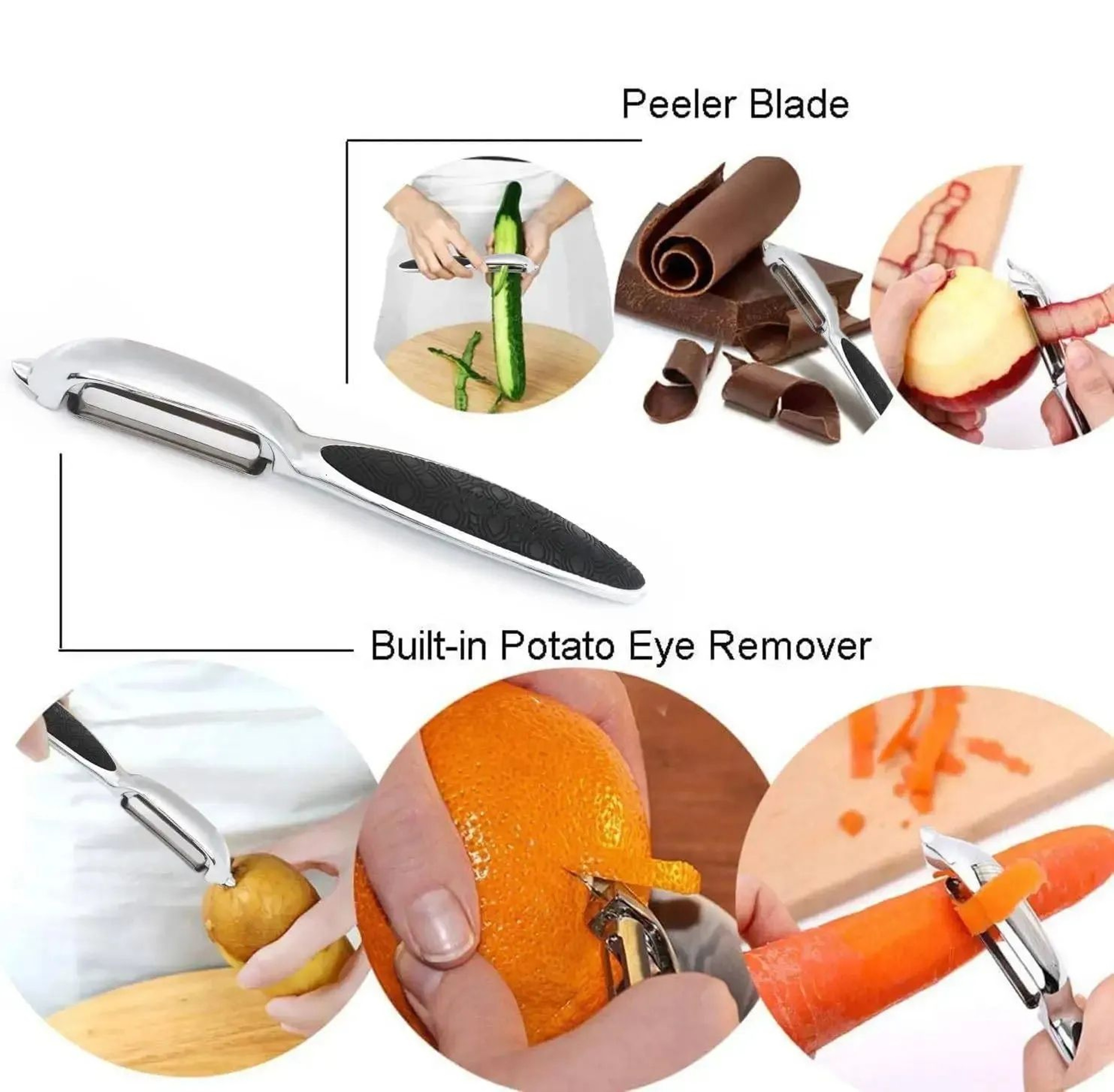 Vegetable Peeler With Rotatable Design For Potatoes Carrots And Fruits 1