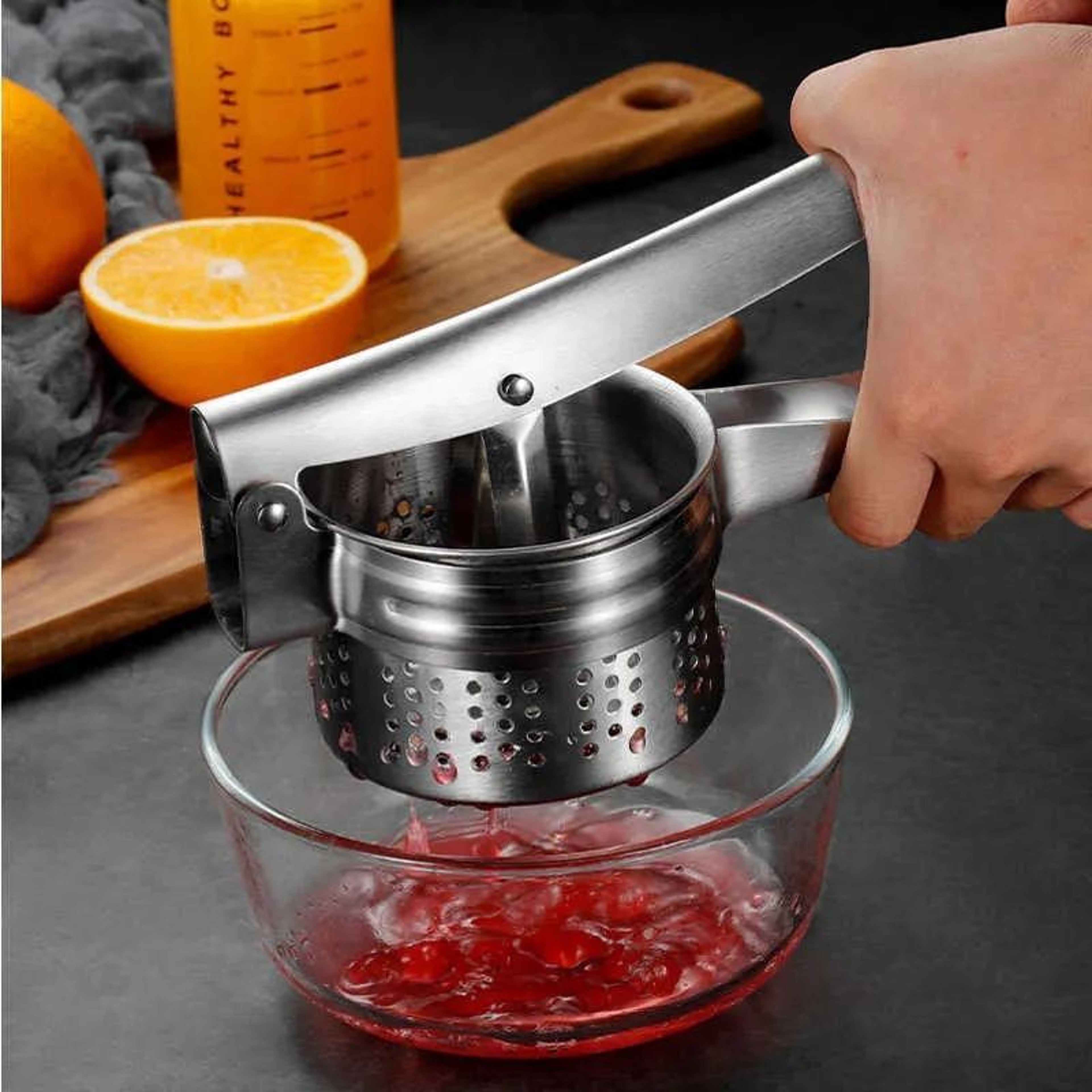 Manual Fruit Juicer Press With Aluminum Alloy Handheld Squeezer For Citrus And Vegetables 1
