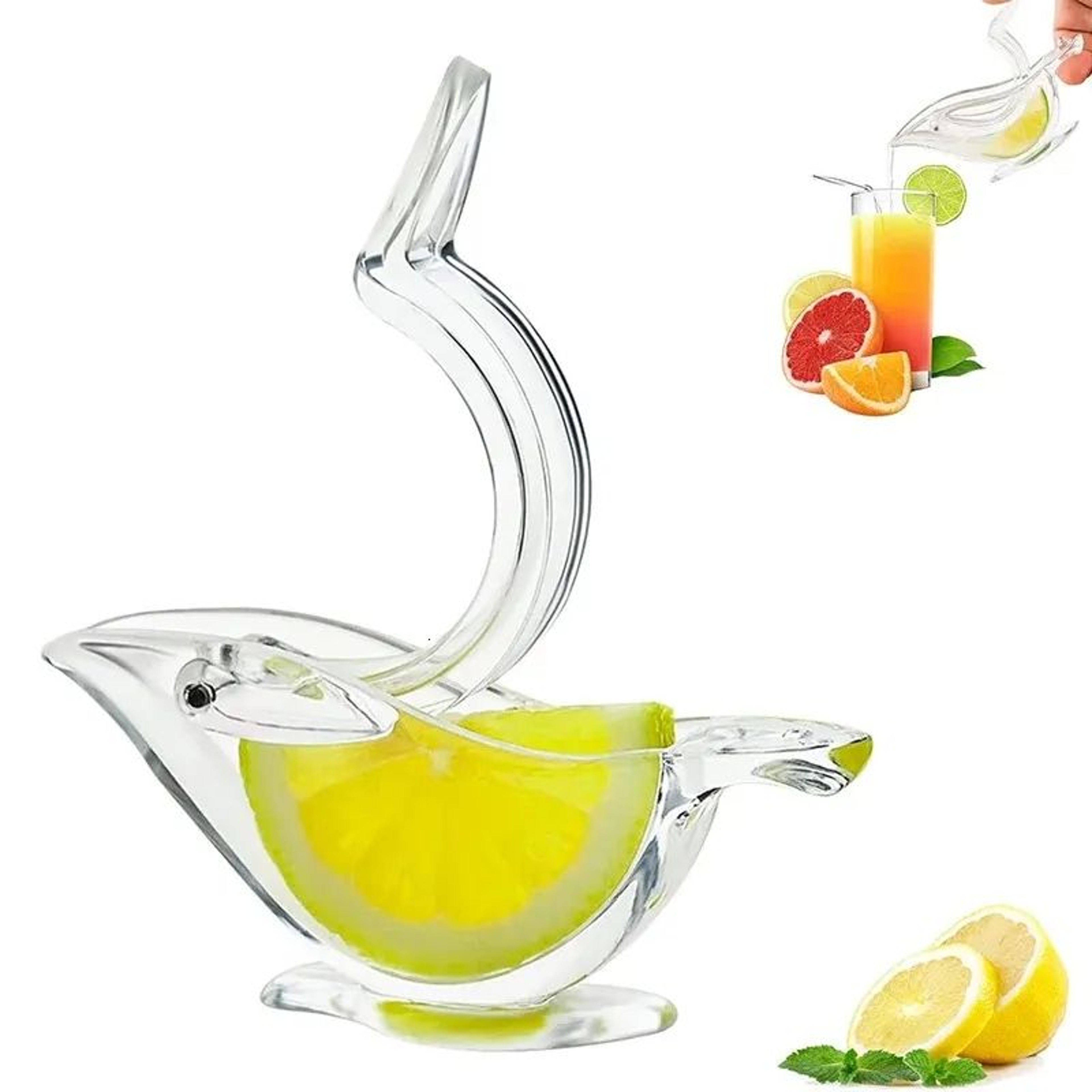 Manual Lemon Squeezer Bird Shaped Acrylic Citrus Juicer For Lemons And Limes 0