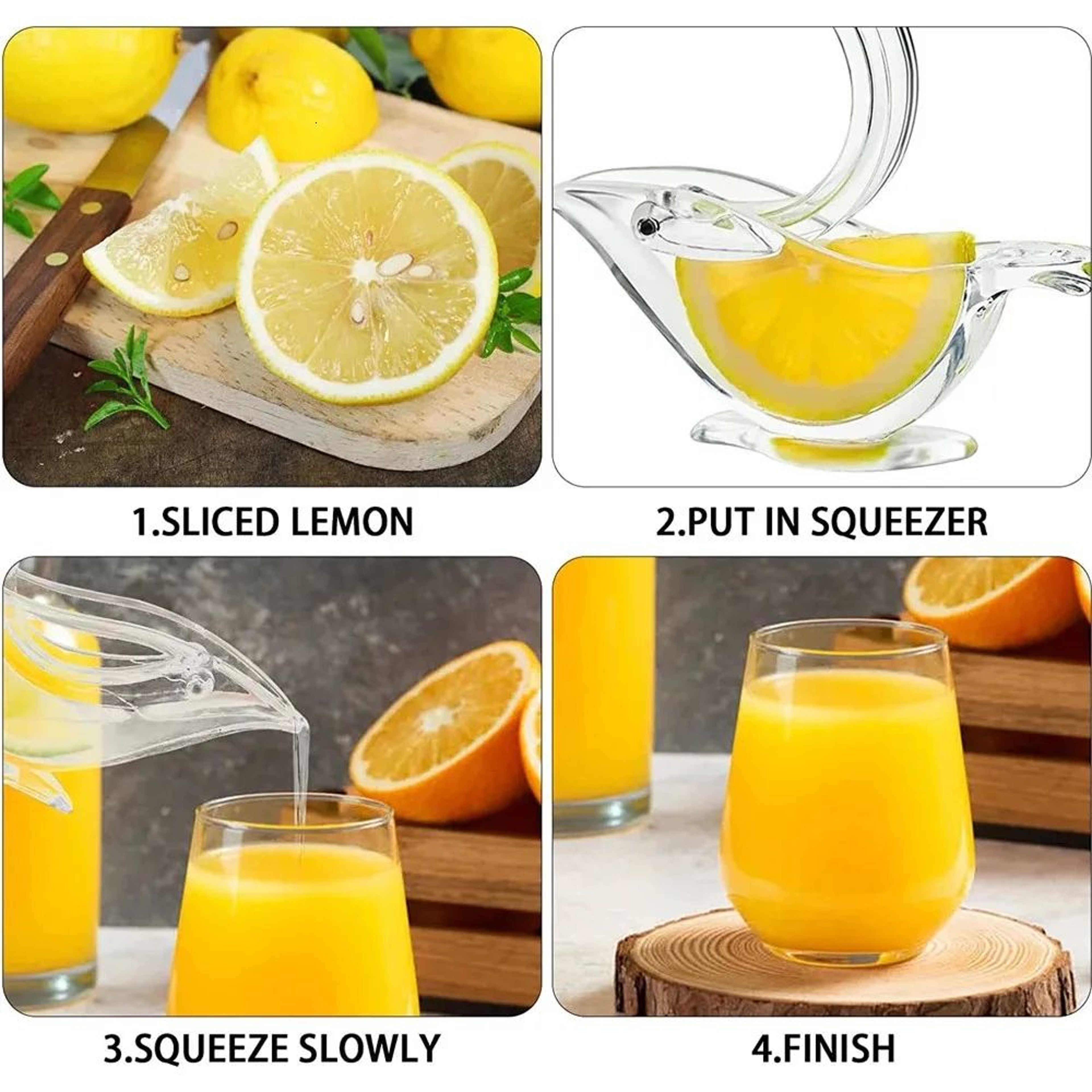 Manual Lemon Squeezer Bird Shaped Acrylic Citrus Juicer For Lemons And Limes 1