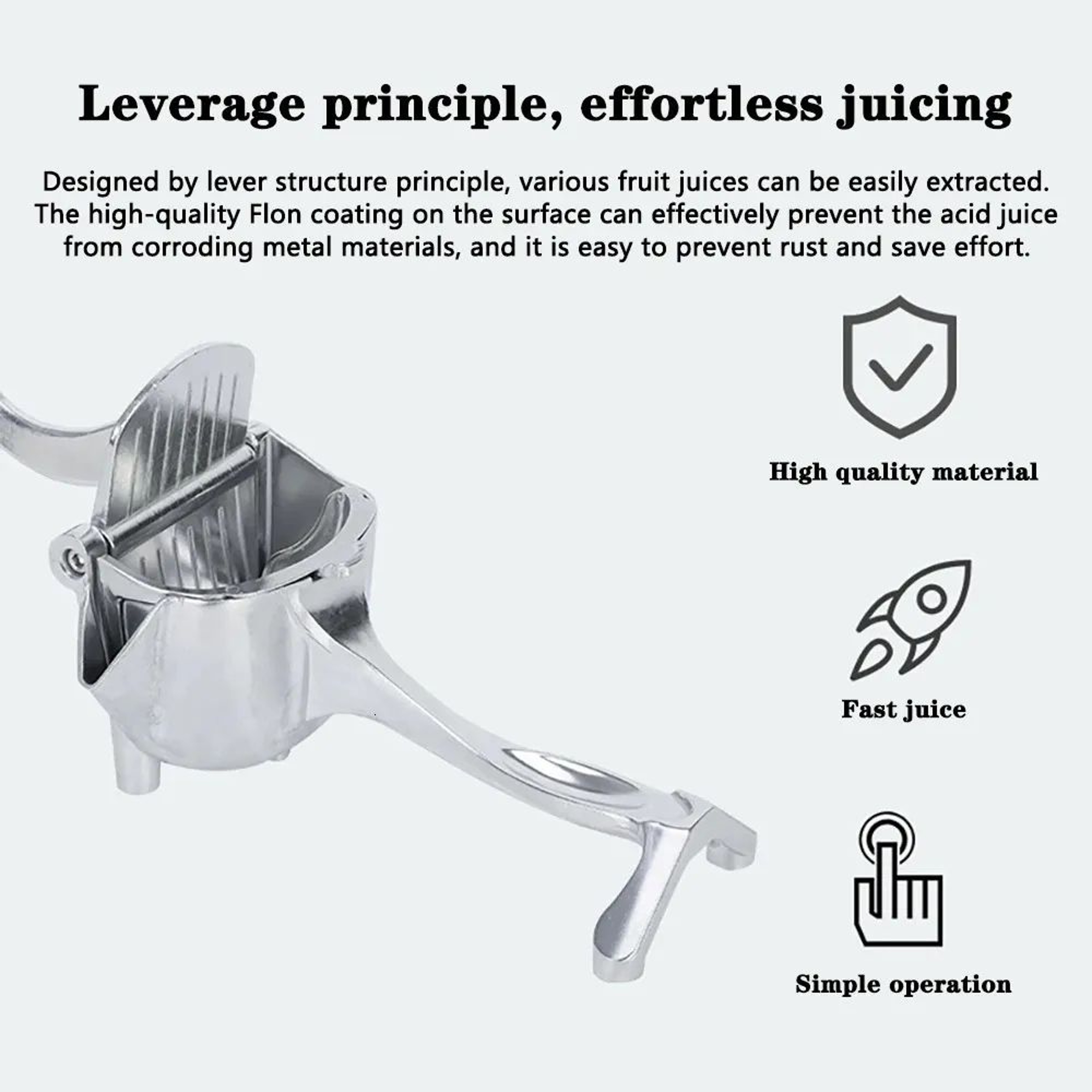 Ceramic Citrus Juicer With Horizontal Press Design For Oranges Lemons And Limes 2