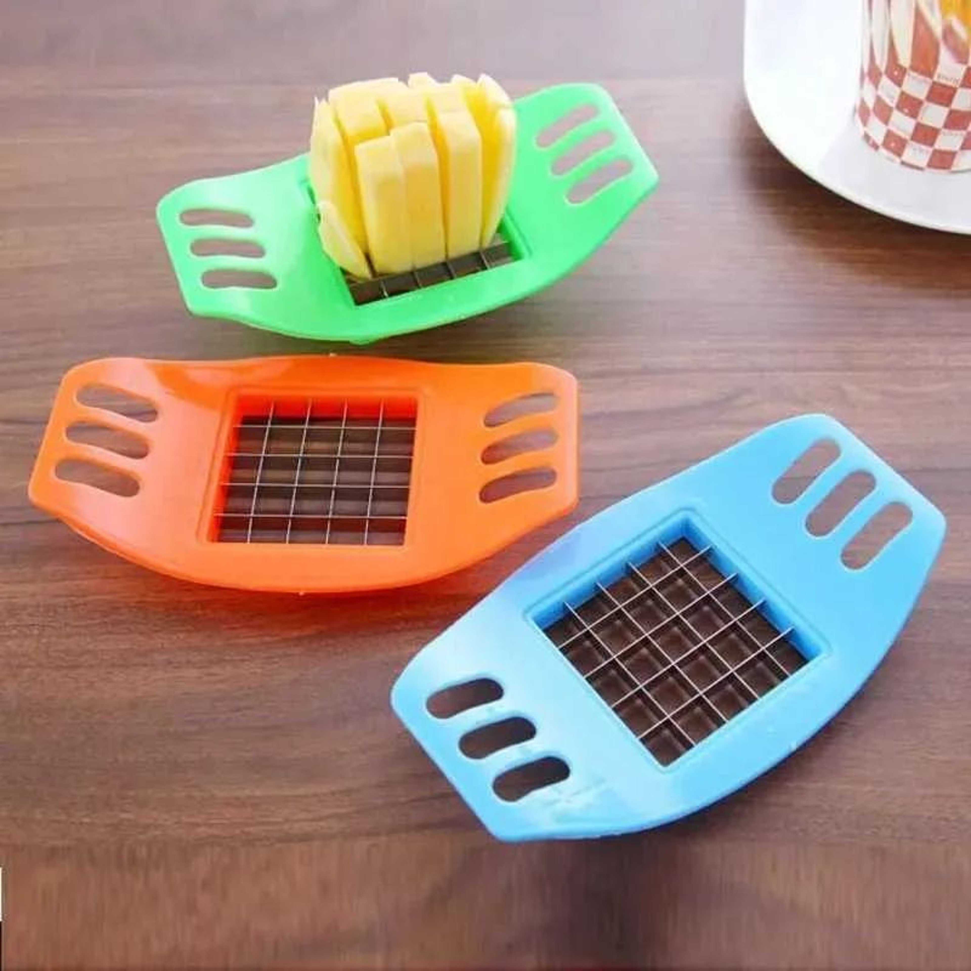 Stainless Steel Potato Slicer And Vegetable Cutter With 5