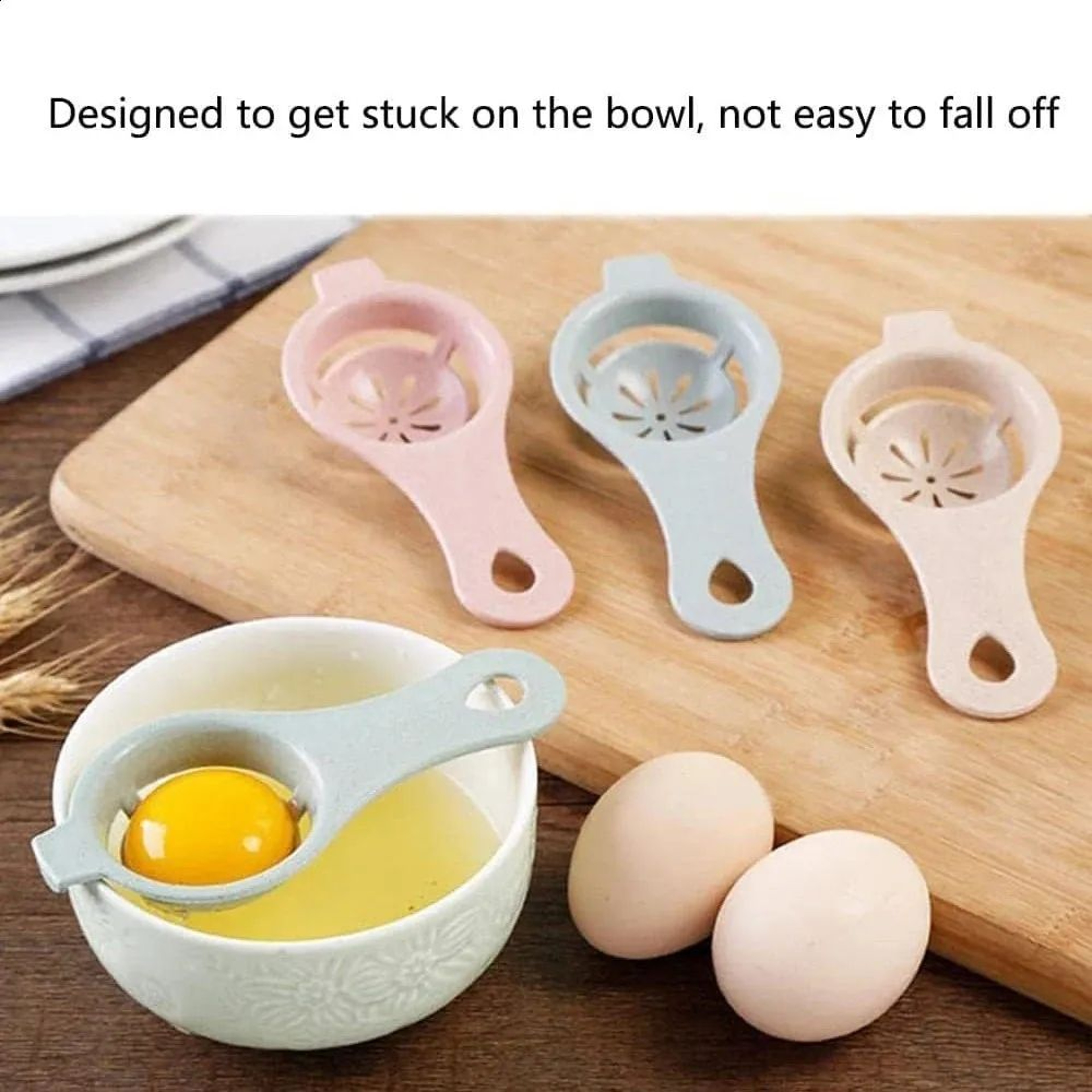 Egg Separator Ceramic Yolk And White Divider With Wheat Stalk Design 5