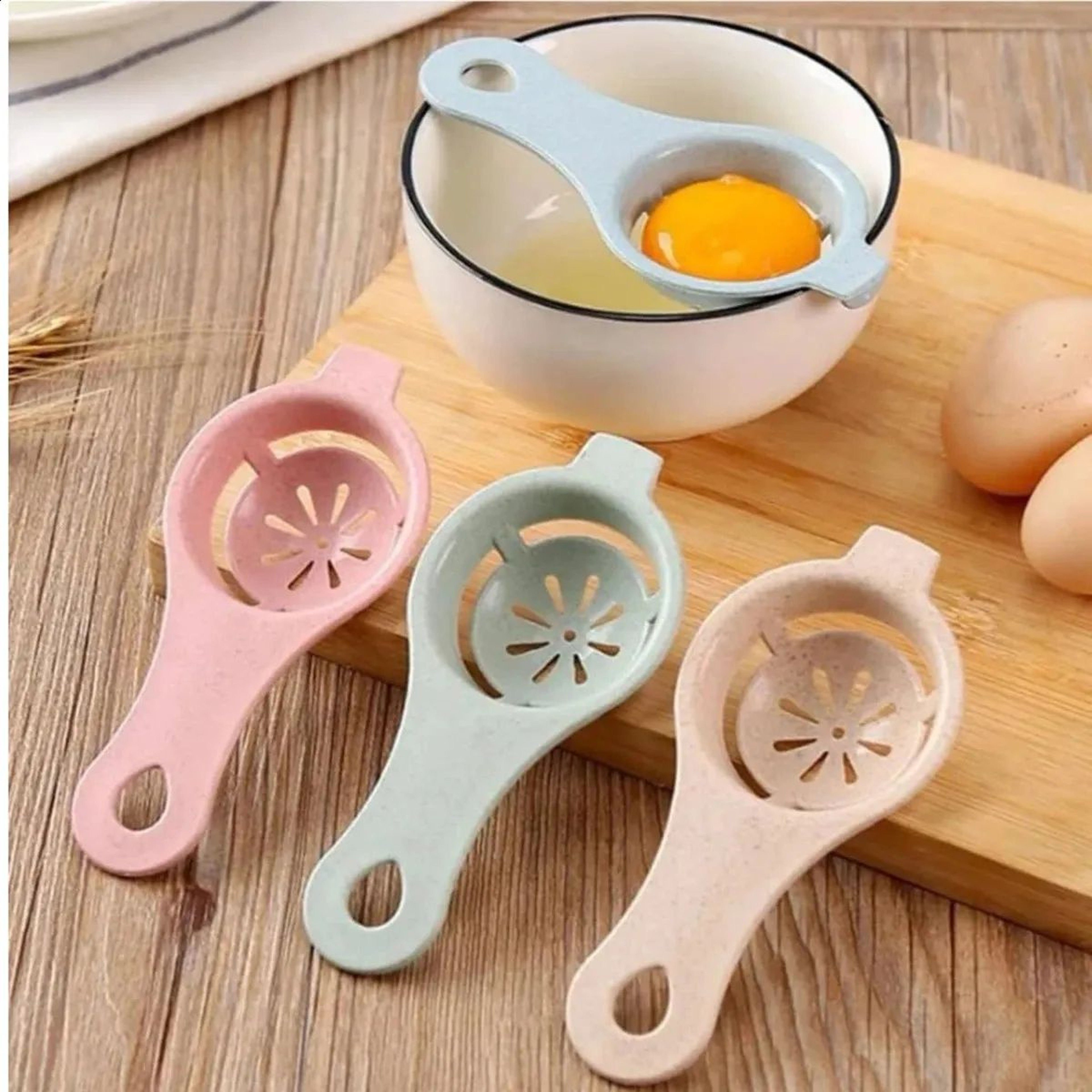 Egg Separator Ceramic Yolk And White Divider With Wheat Stalk Design 1
