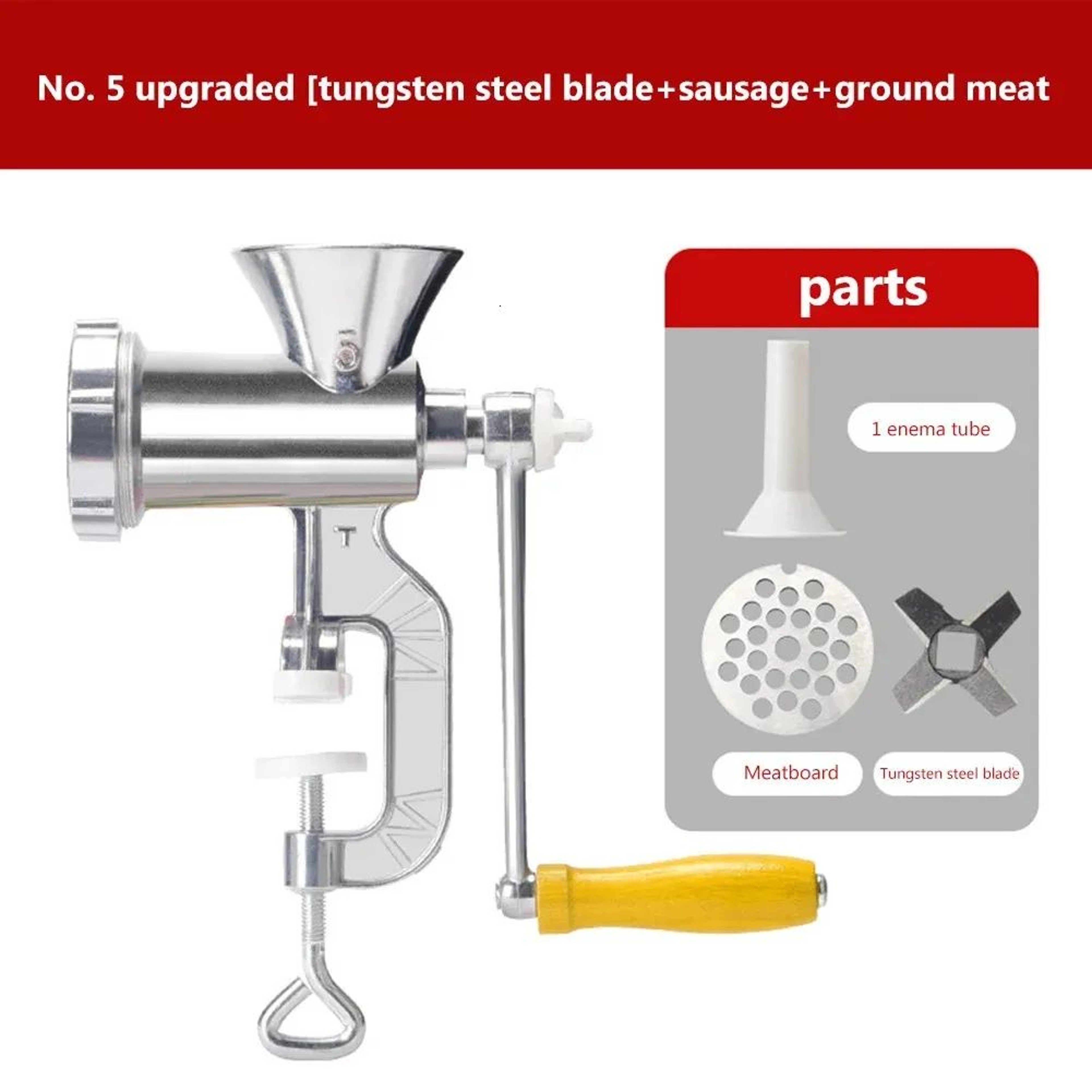 Manual Meat Grinder Hand Crank Food Mincer For Meat Vegetables And Nuts 3