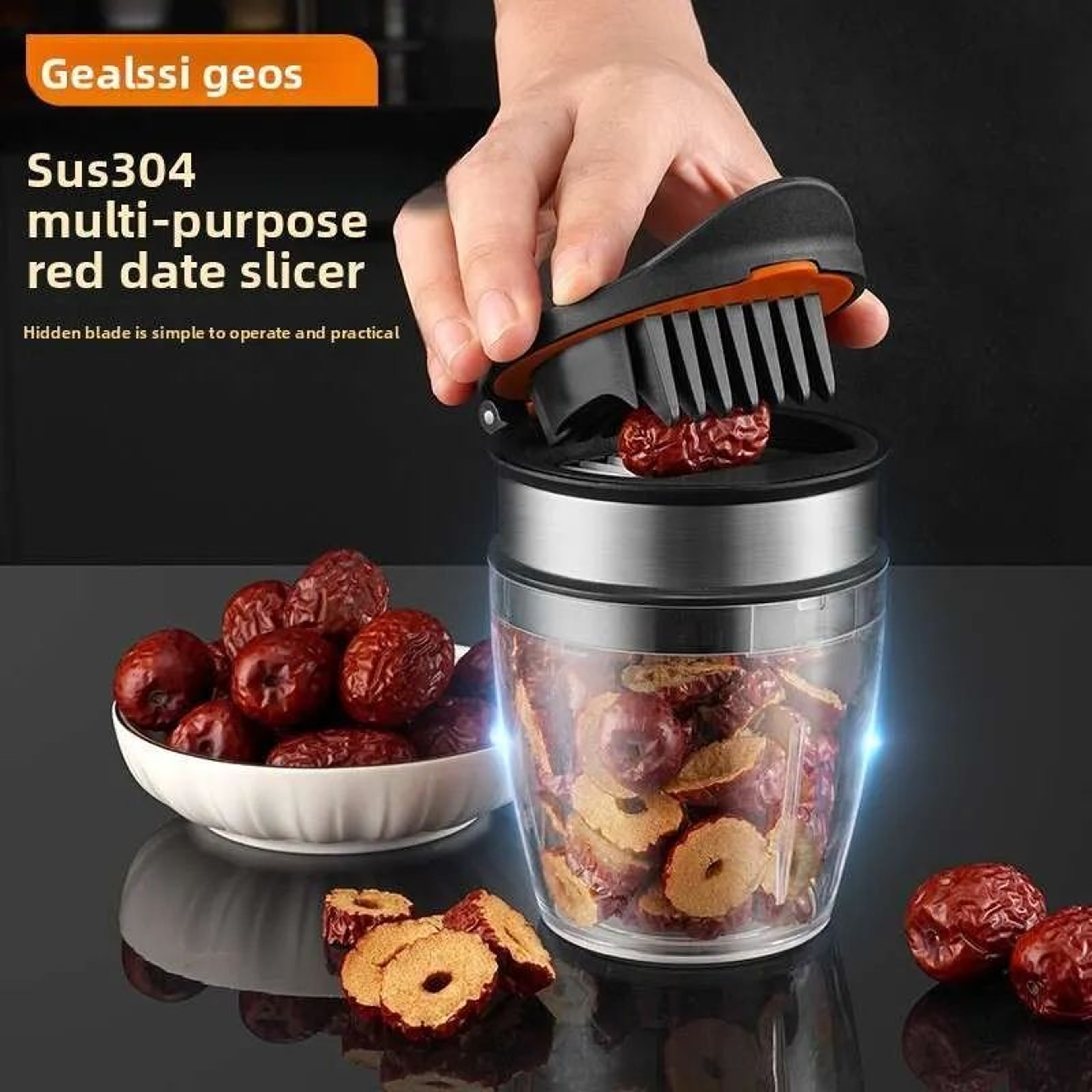 Manual Fruit And Egg Slicer With Stainless Steel Blades For Strawberries And Eggs 2