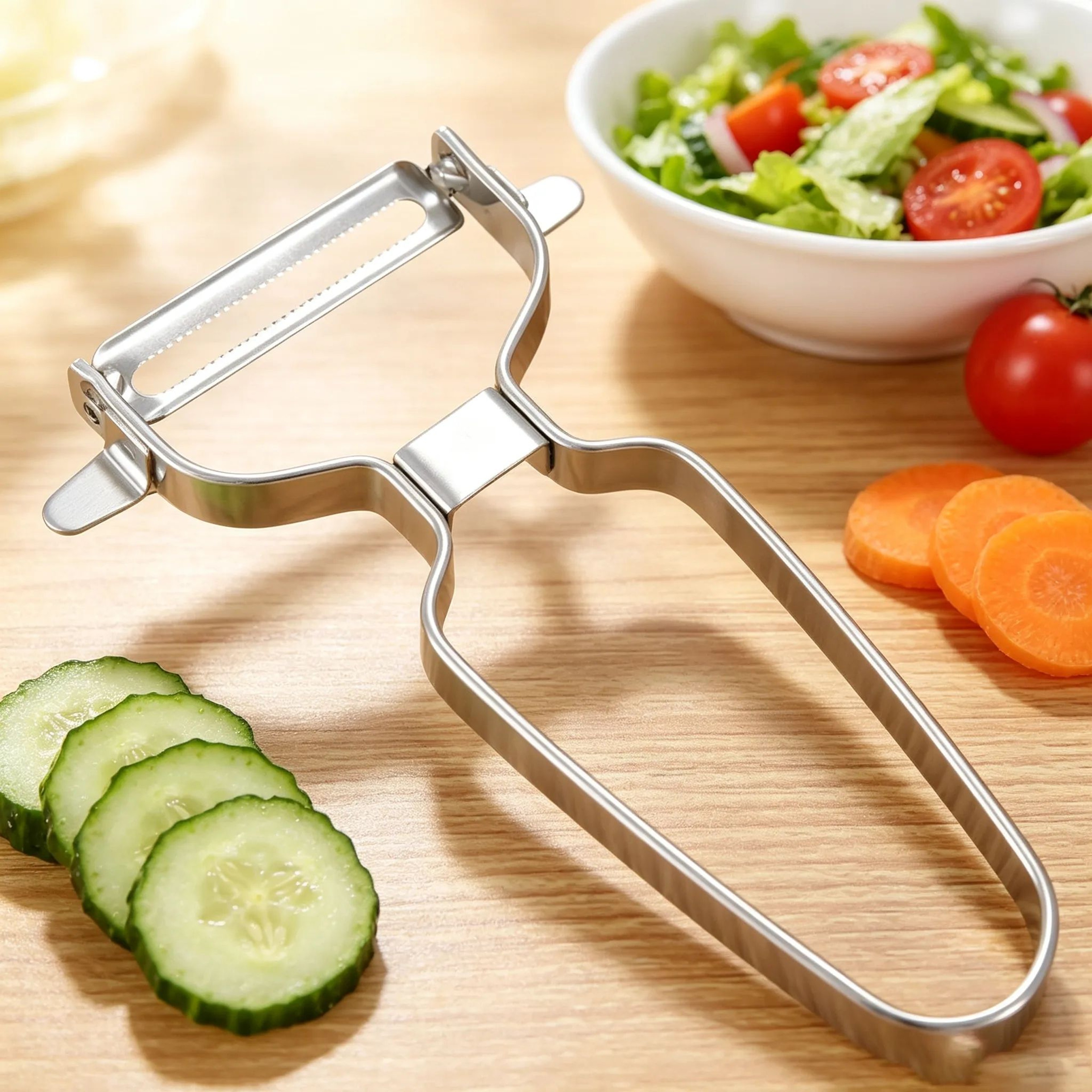 Stainless Steel Vegetable Peeler Knife For Fruits And Potatoes With Manual Cutting Design 1