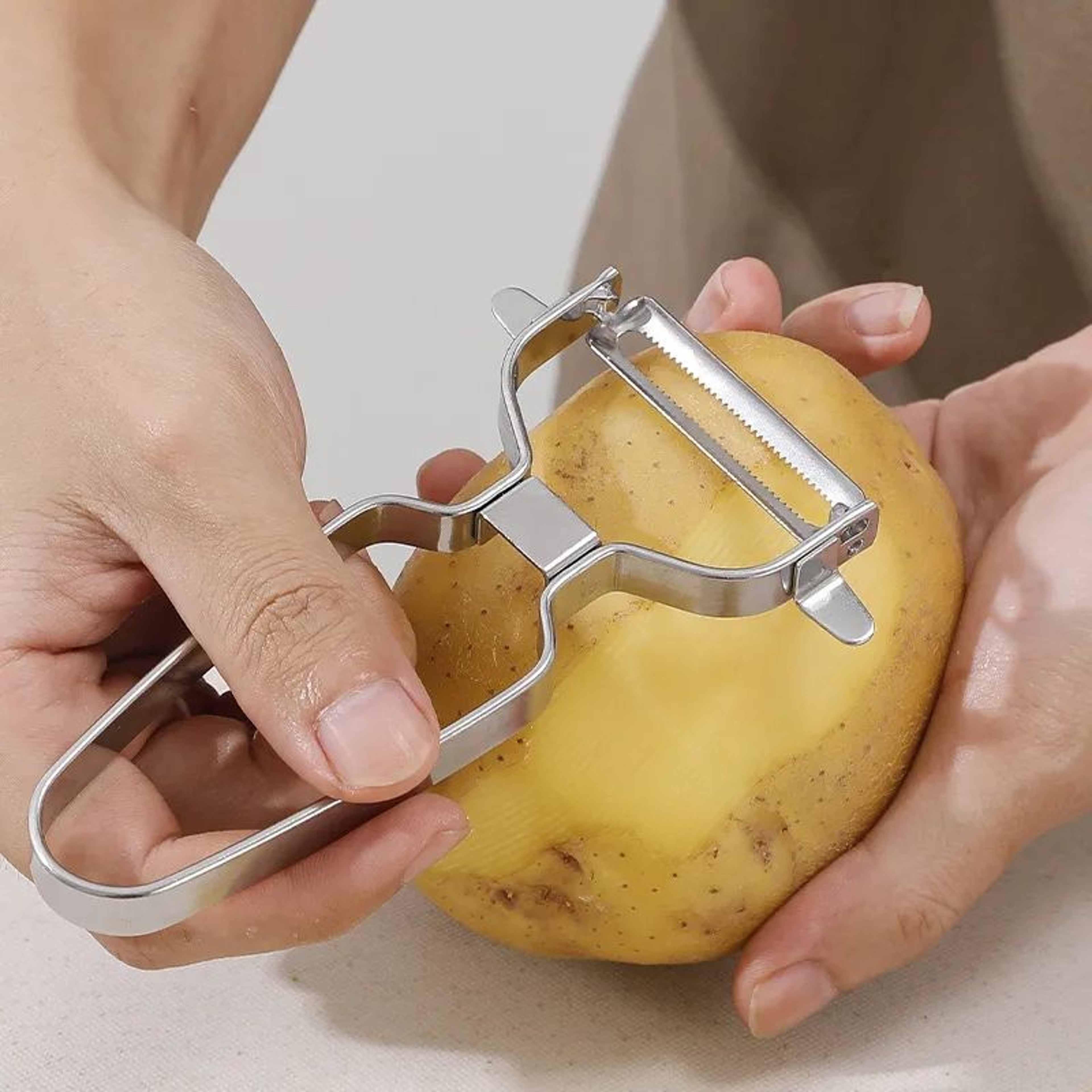 Stainless Steel Vegetable Peeler Knife For Fruits And Potatoes With Manual Cutting Design 7