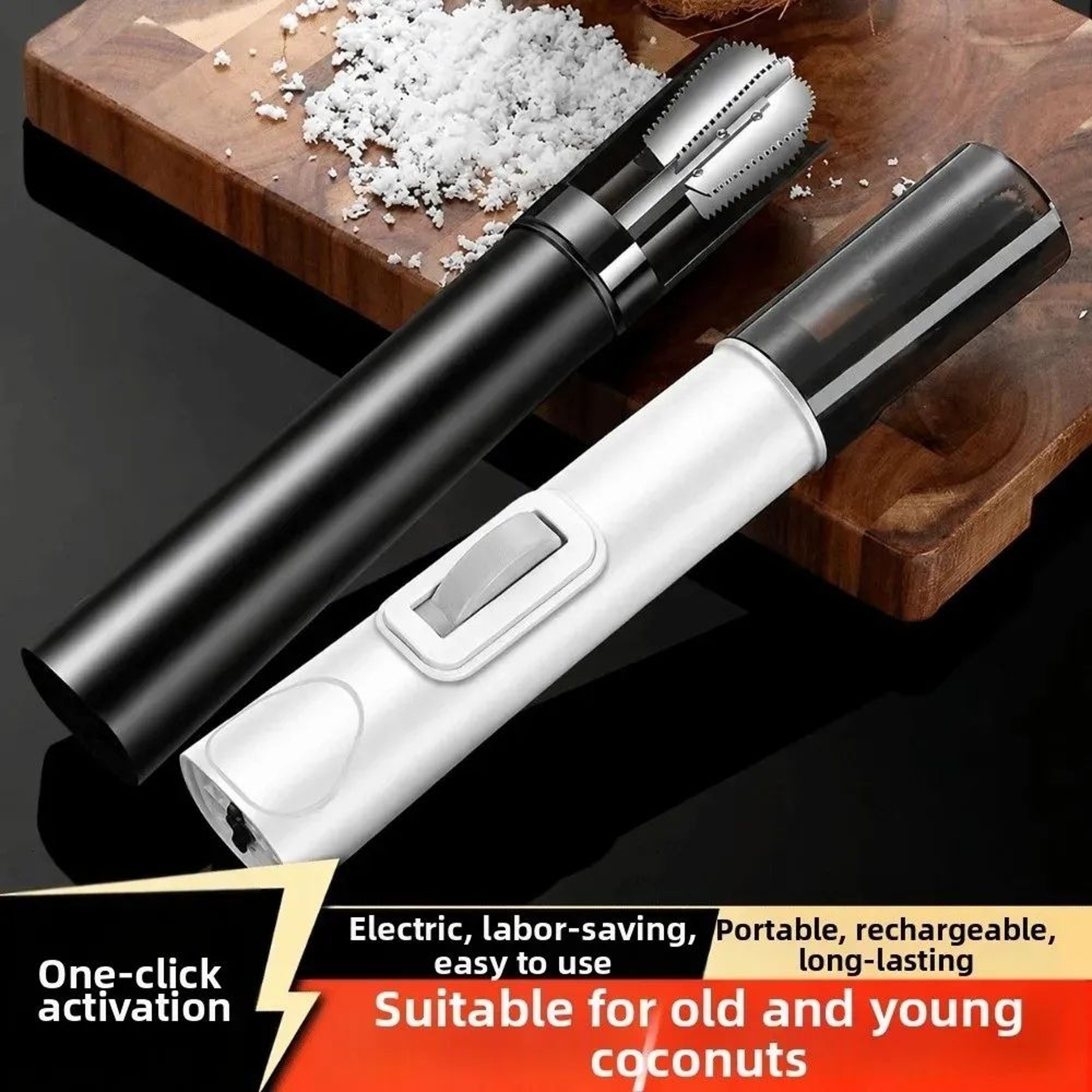 Electric Coconut Meat Grater Rechargeable Handheld Scraper With Anti Splash Design 2