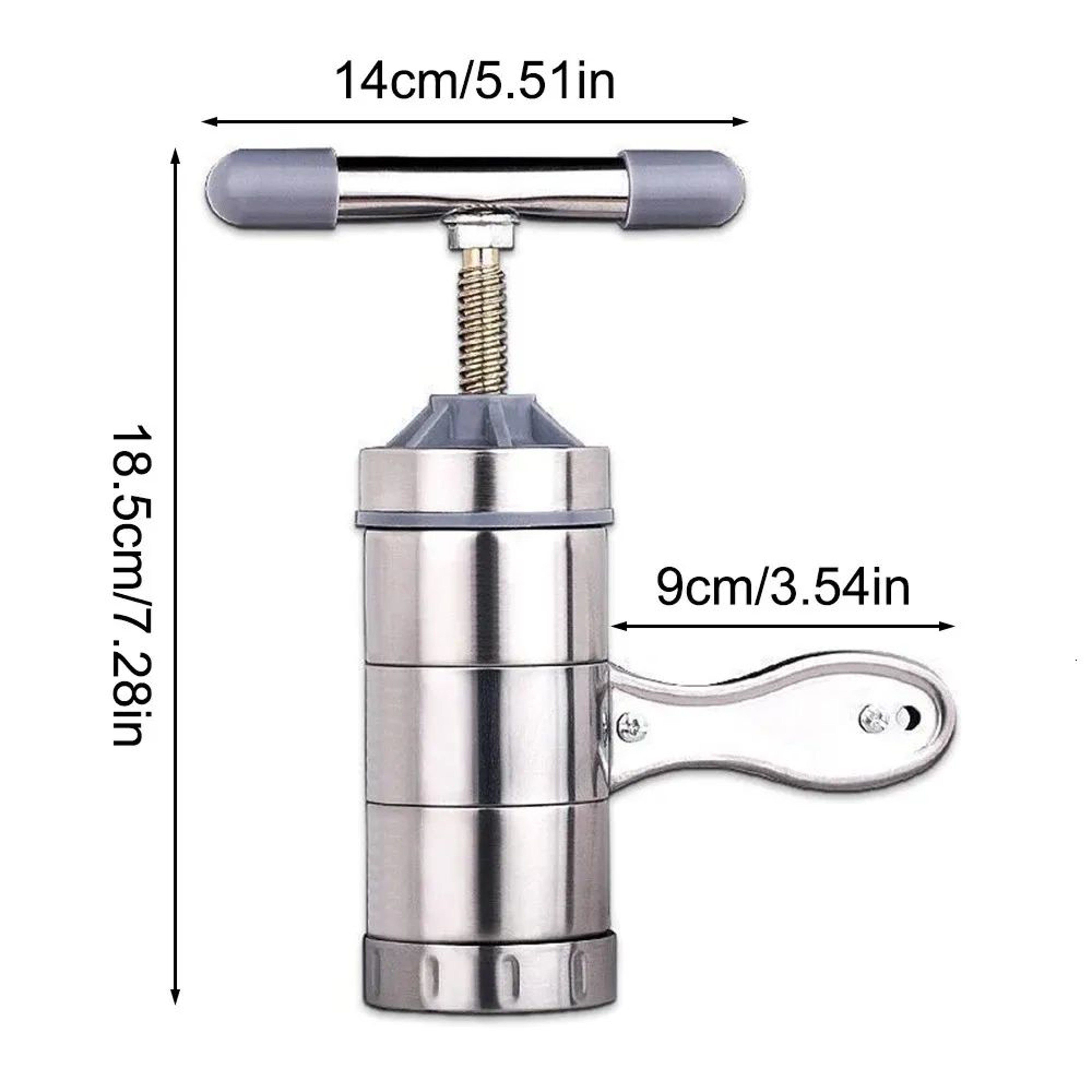 Stainless Steel Manual Noodle Maker With Hand Crank And Interchangeable Molds 6