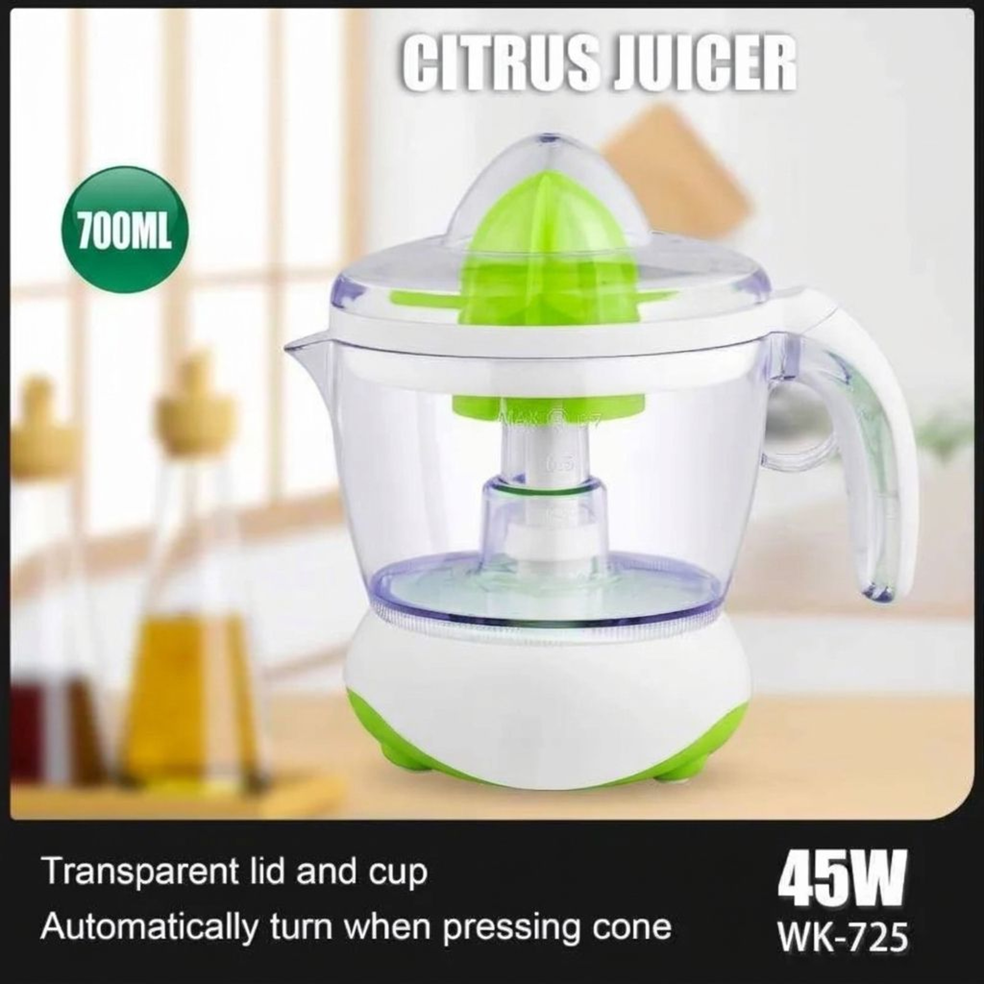 Portable Electric Citrus Juicer With Automatic Pulp Ejection For Oranges And Lemons 1