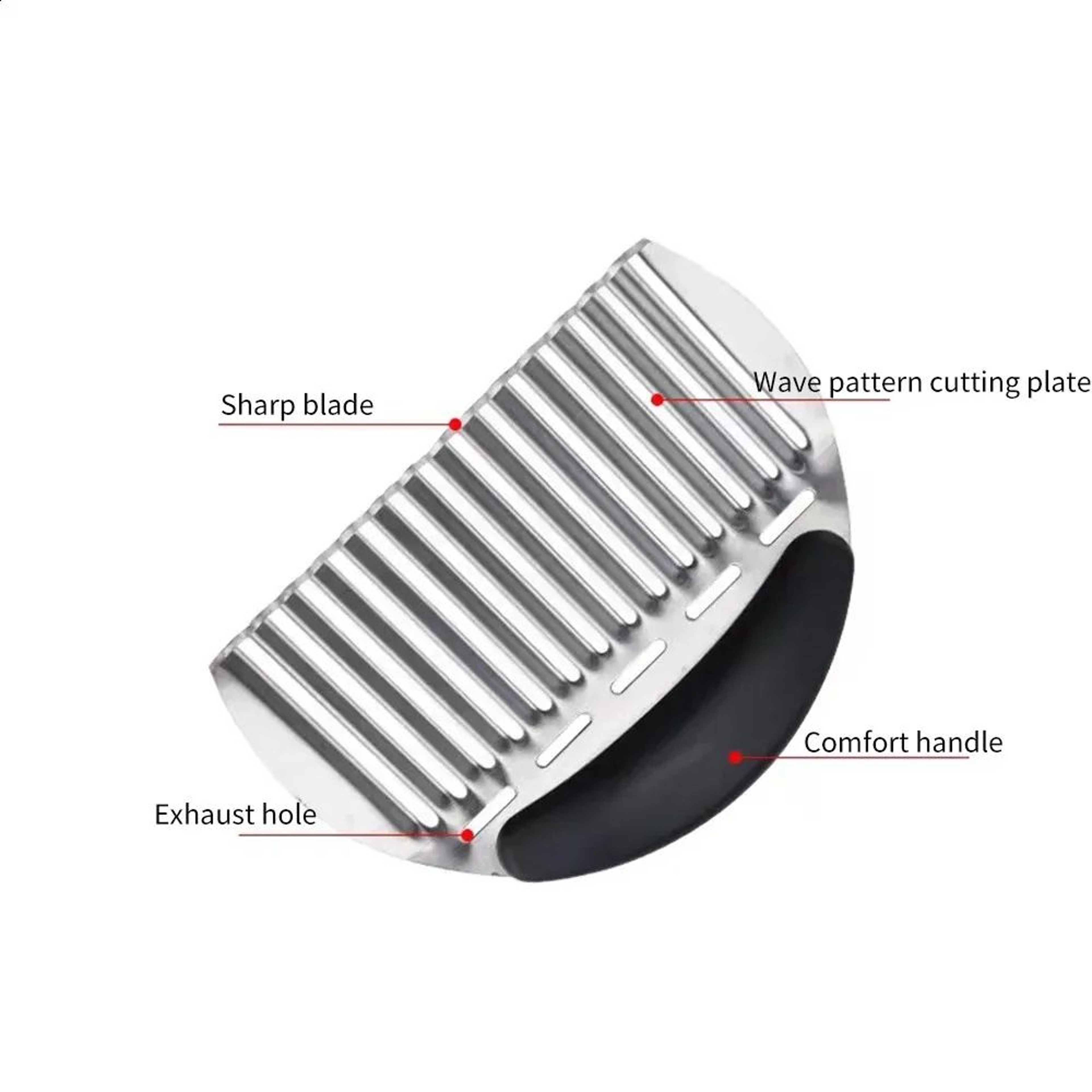 Stainless Steel Crinkle Cutter Knife For Potatoes And Vegetables With Wavy Blade 1
