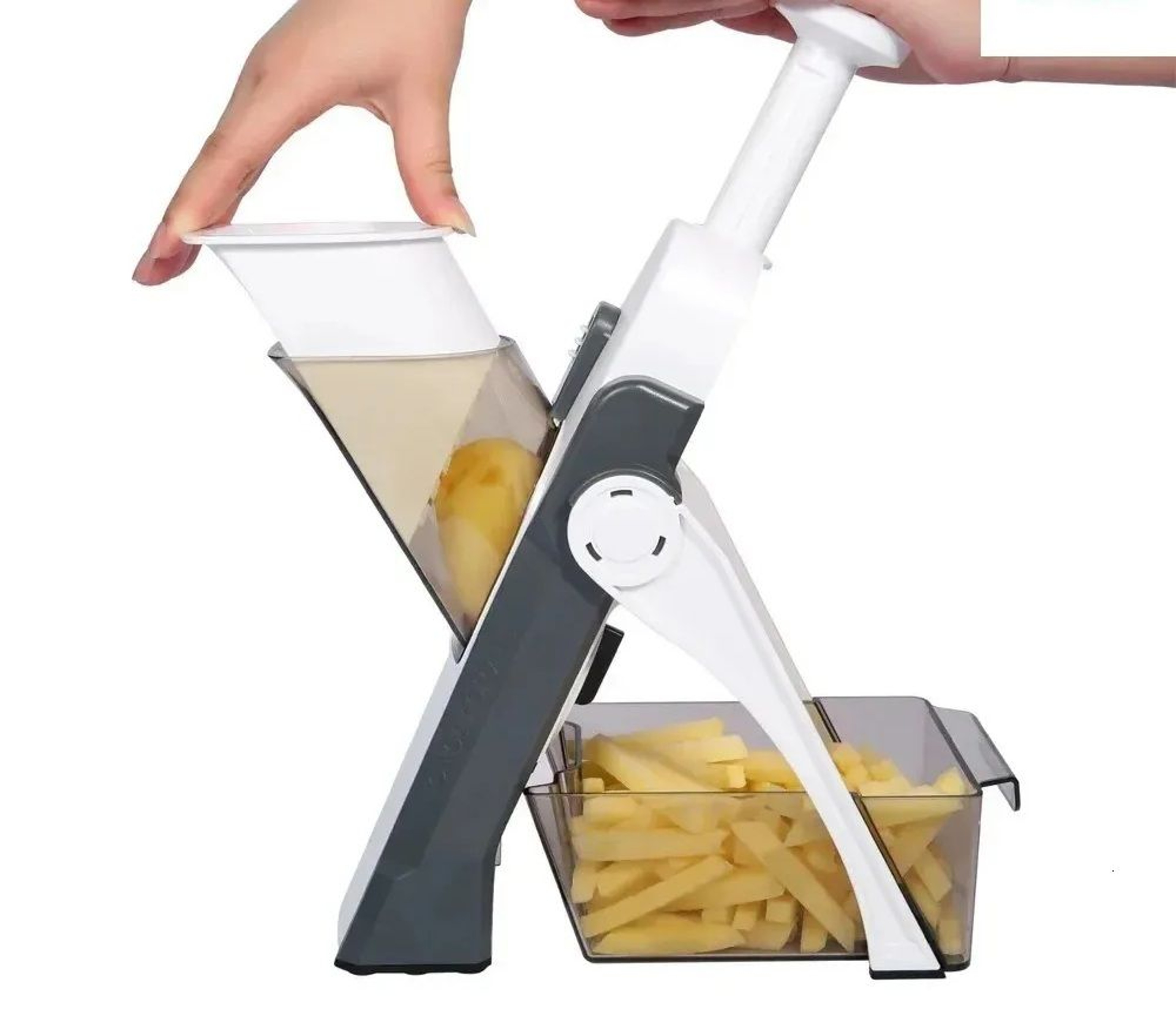 Manual Vegetable Chopper And Mandoline Slicer With Container 4