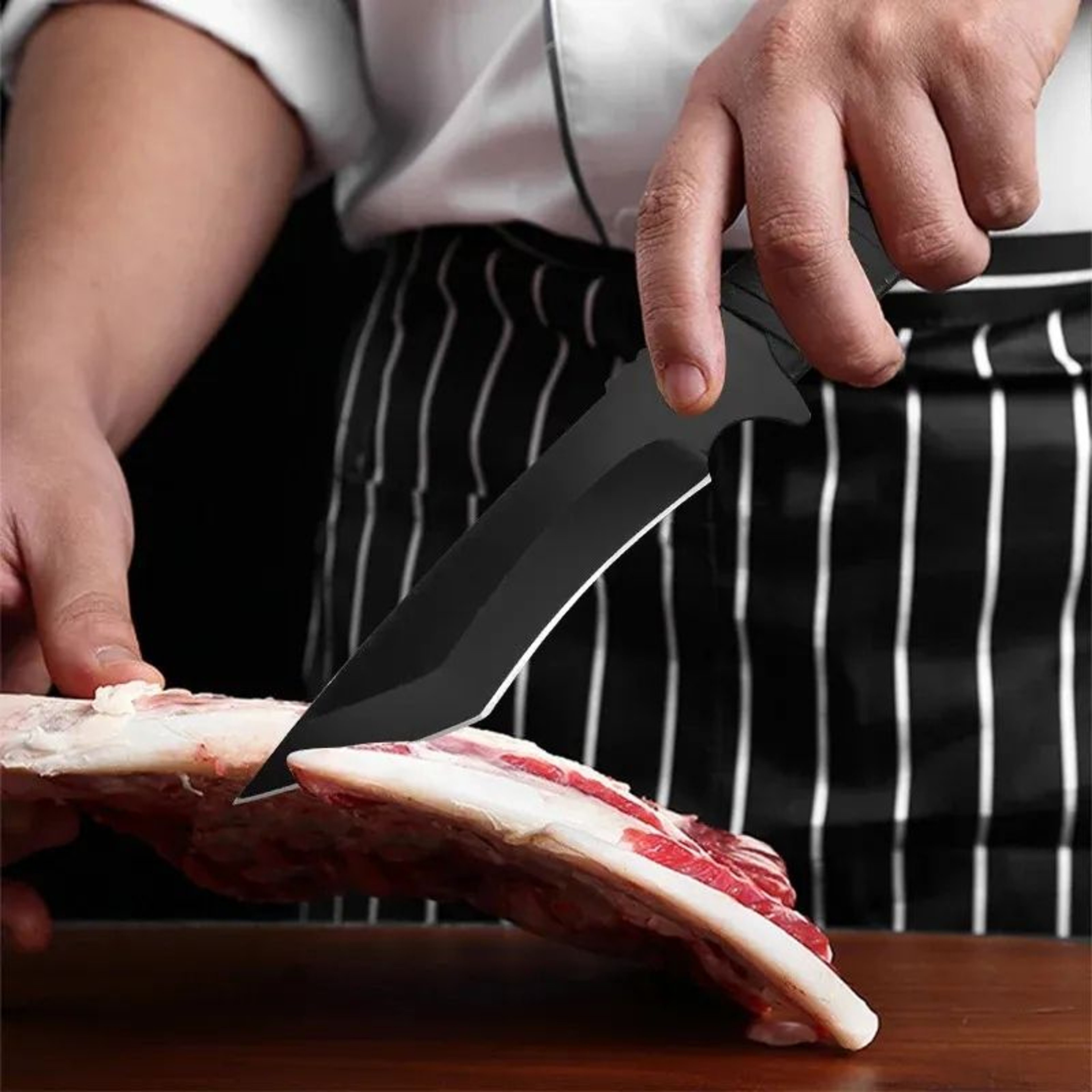 Stainless Steel Boning Knife With Forged Blade And Wrapped Handle 2