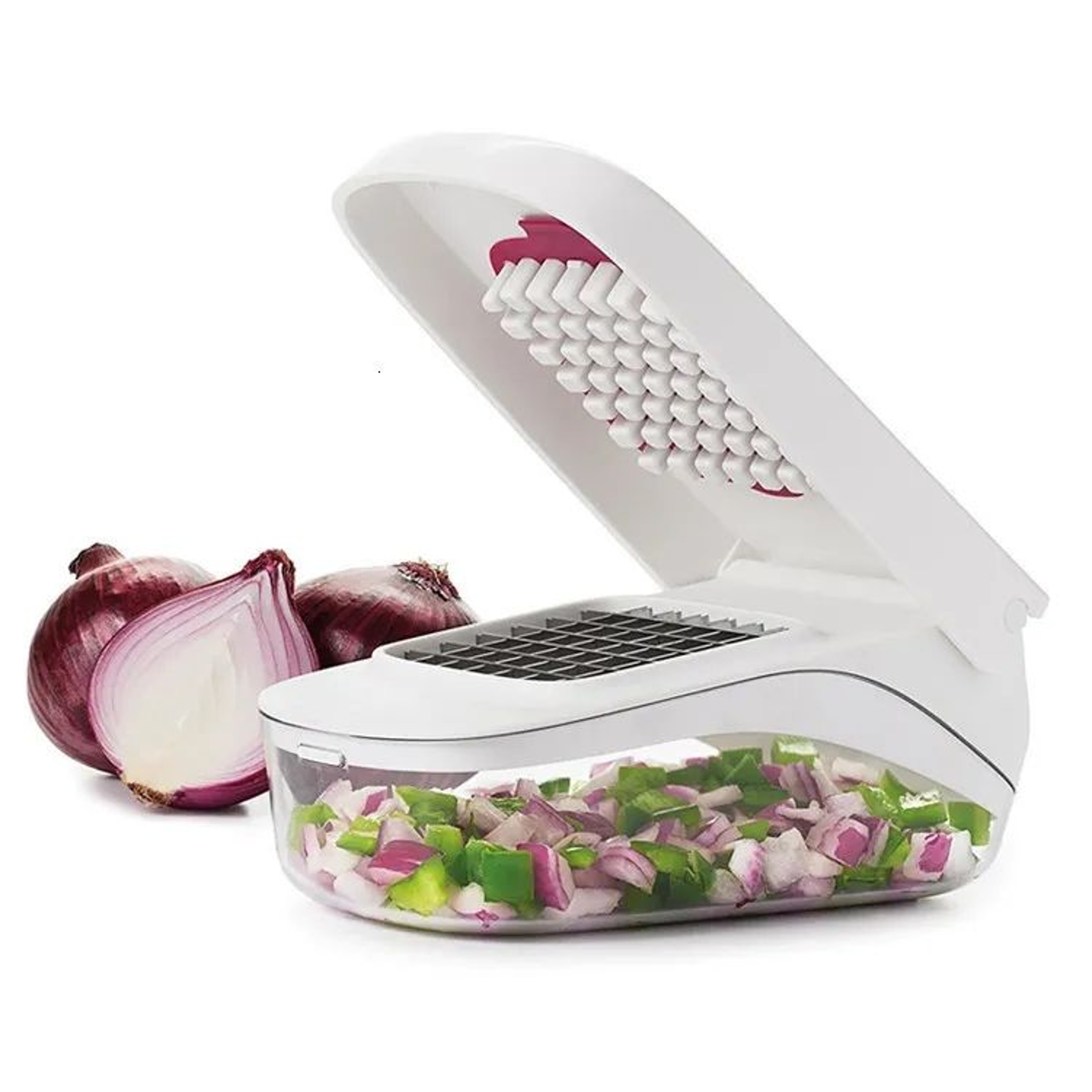 Manual Vegetable Chopper And Fruit Slicer With Stainless Steel Dicing Blades 1