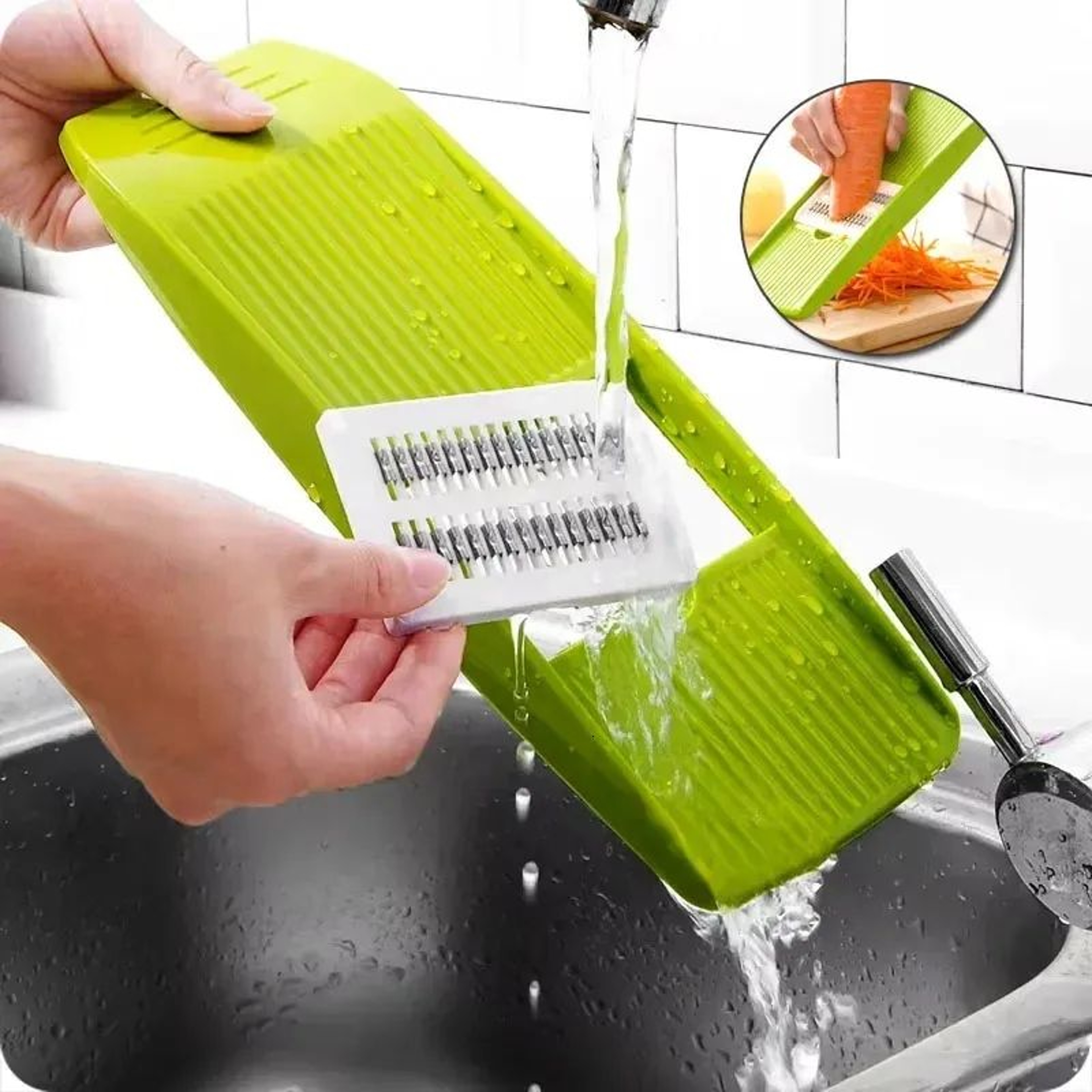 Stainless Steel Mandoline Slicer With Blades For Vegetable Slicing And Shredding 2