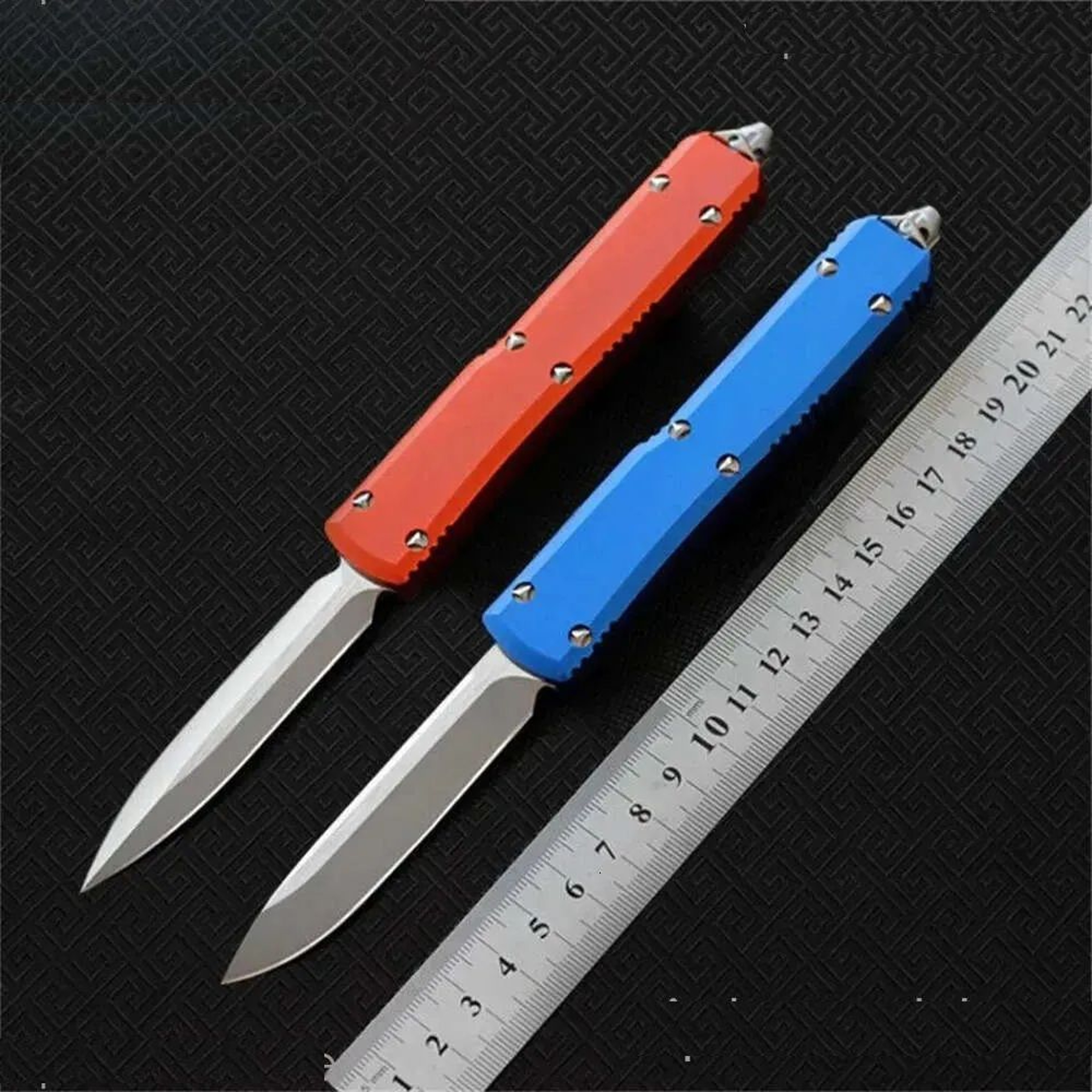 Steel Fixed Blade Knife With Satin Finish And CNC Aluminum Handle For Outdoor Use 0