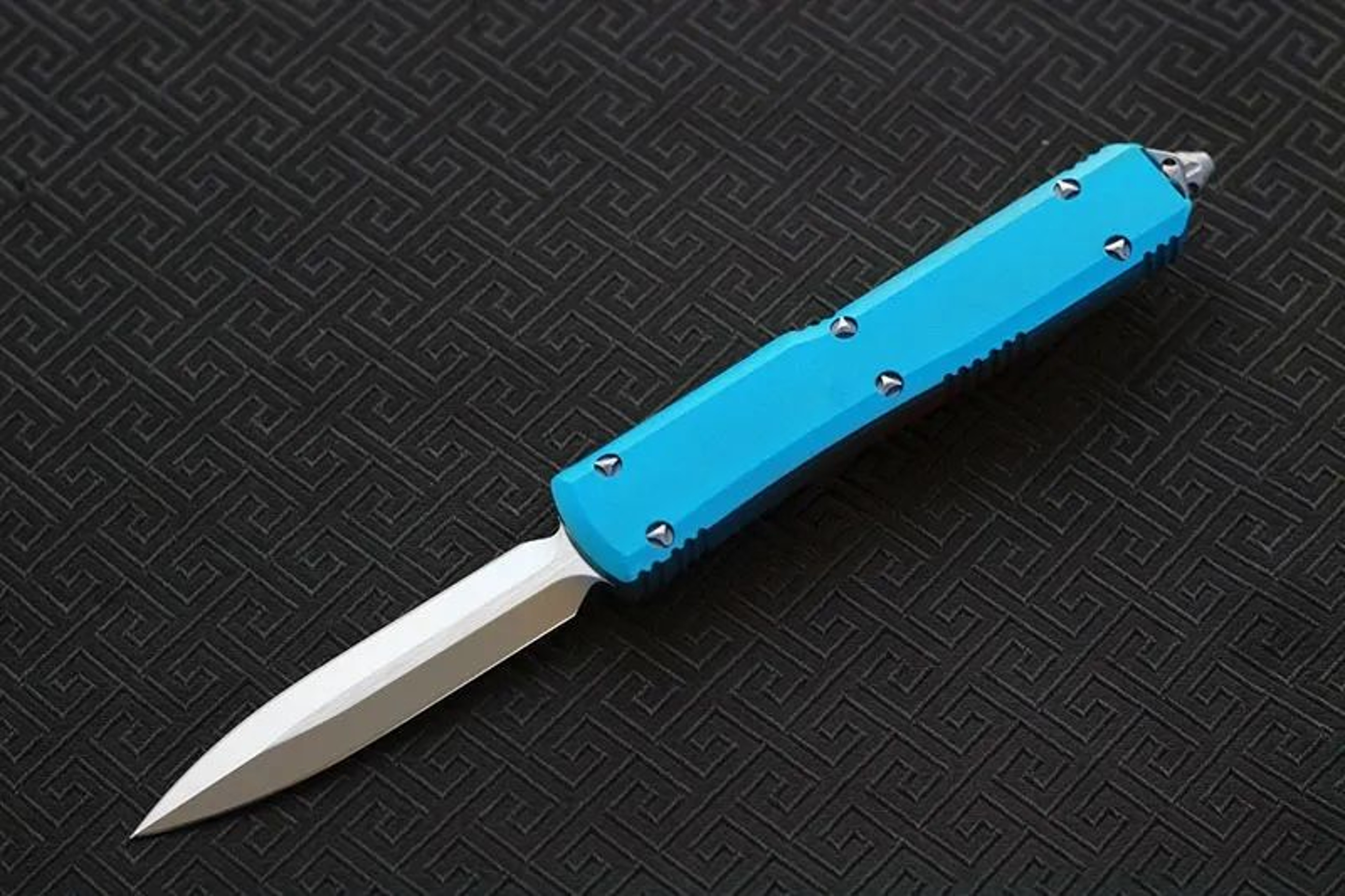 Steel Fixed Blade Knife With Satin Finish And CNC Aluminum Handle For Outdoor Use 7