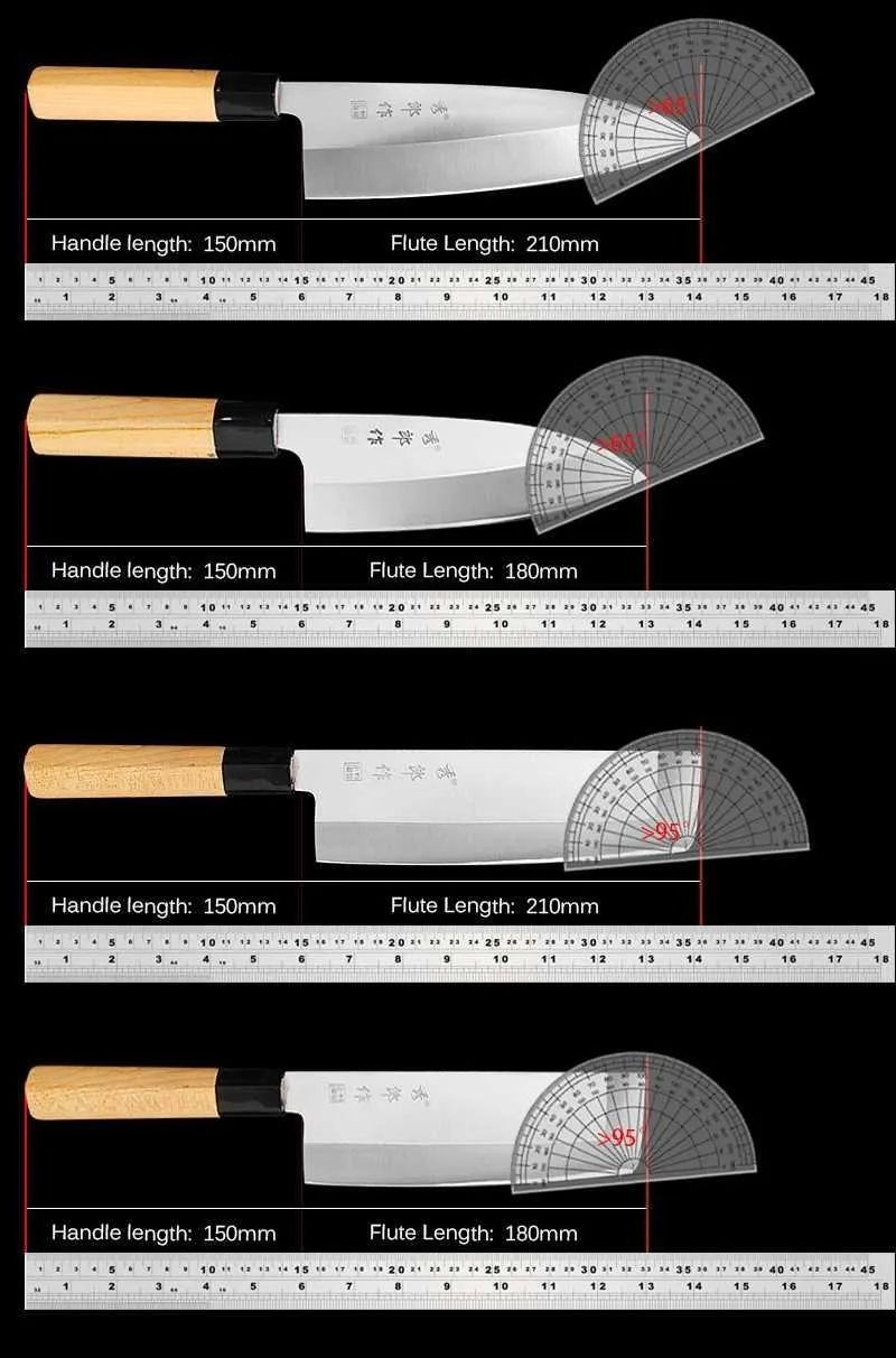 Japanese Sashimi Knife With Stainless Steel Blade And Maple Wood Handle For Sushi And Fish 5