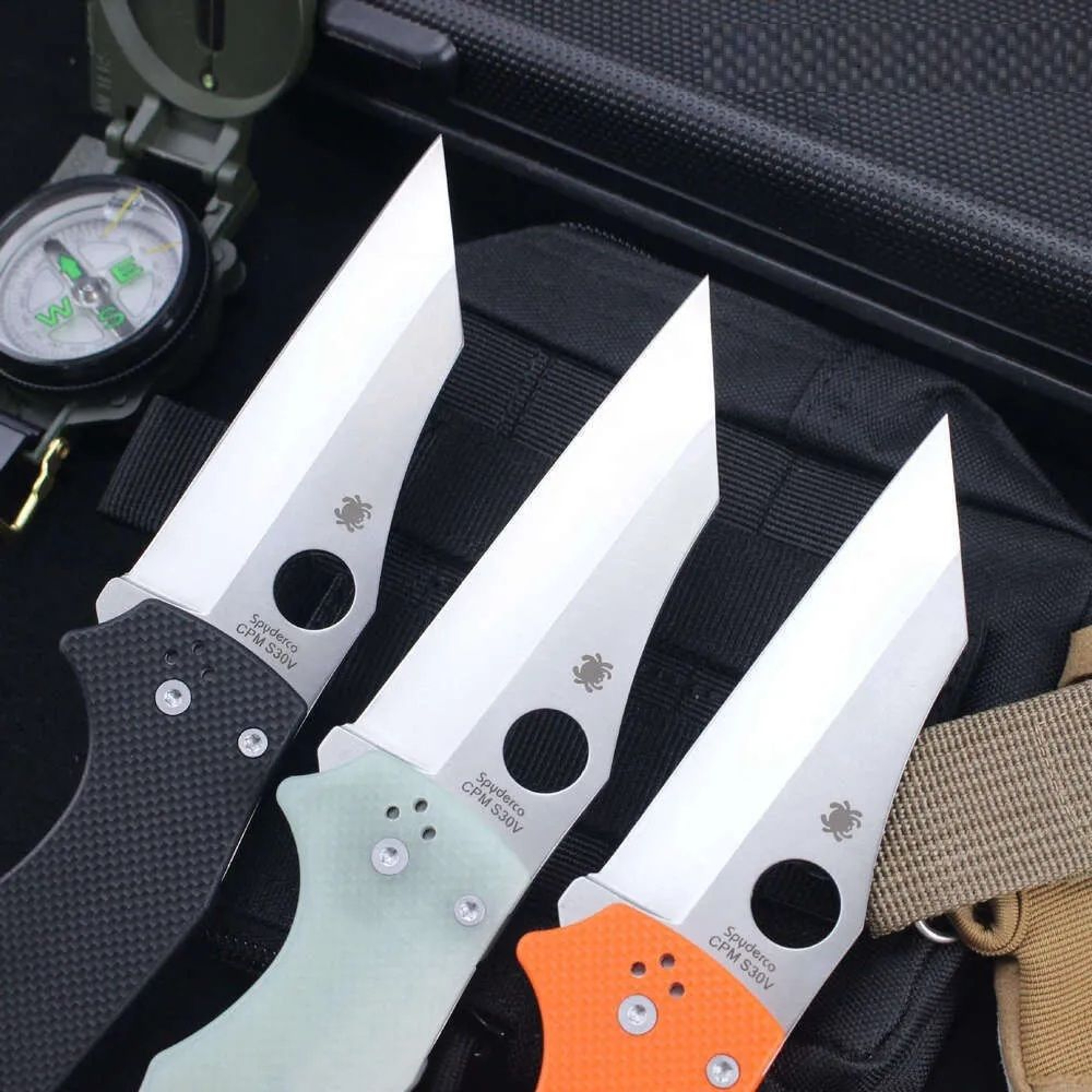 Tactical Folding Knife Set With Multi Color Handles For Outdoor Camping 0