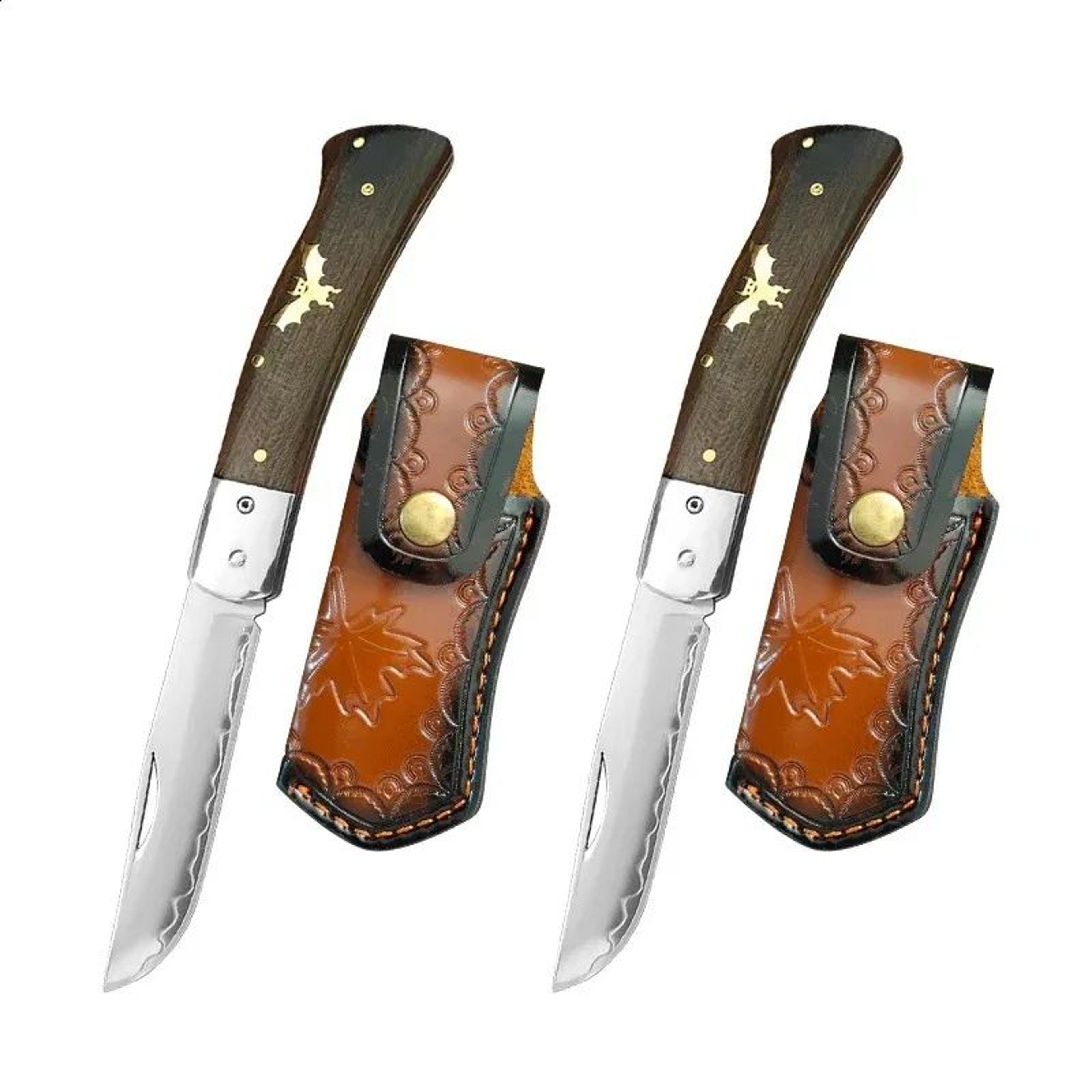 Stainless Steel Folding Cleaver Knife With Wooden Handle For Kitchen Food Prep 0