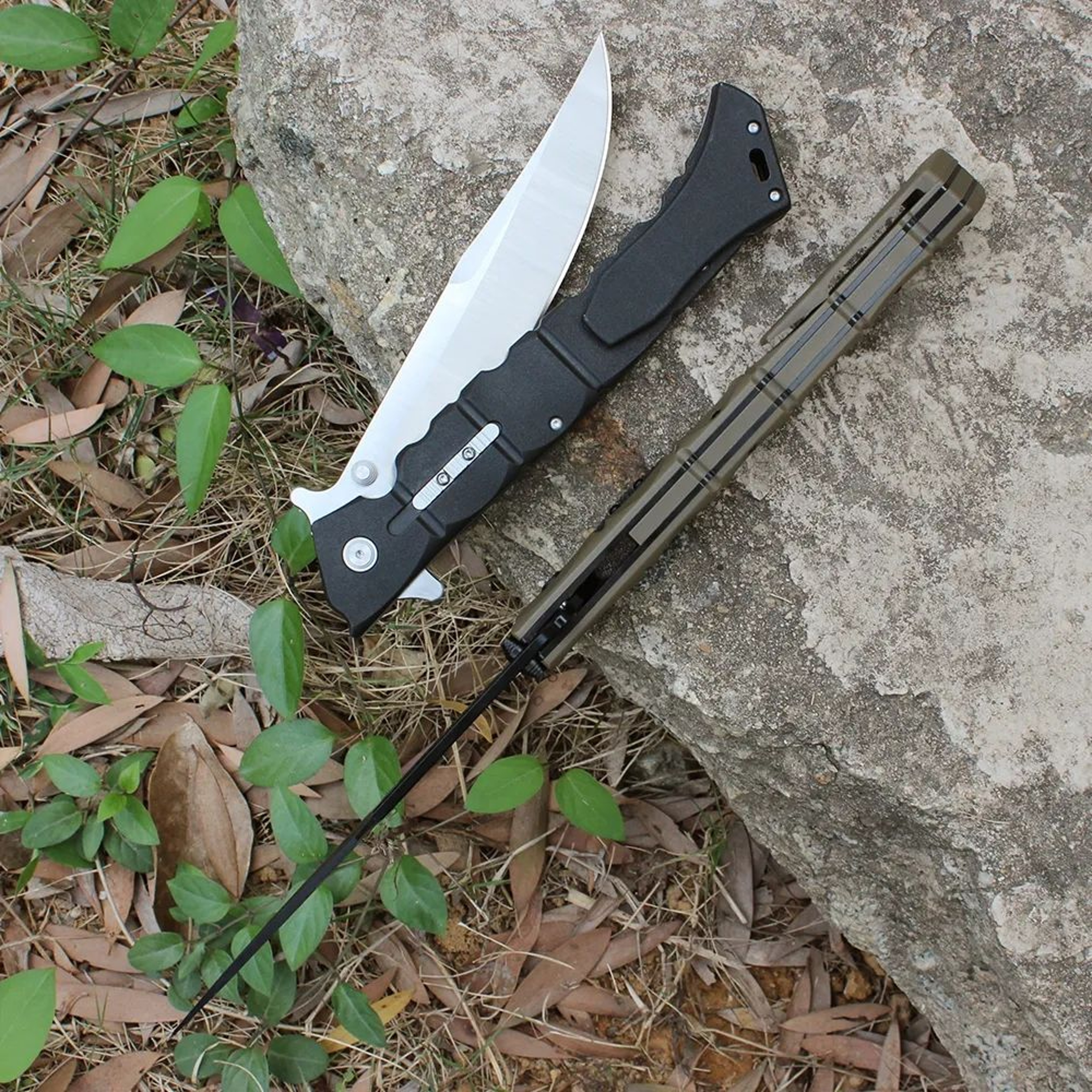 Stainless Steel Folding Camping Knife With Locking Blade And Nylon Fiber Handle 2