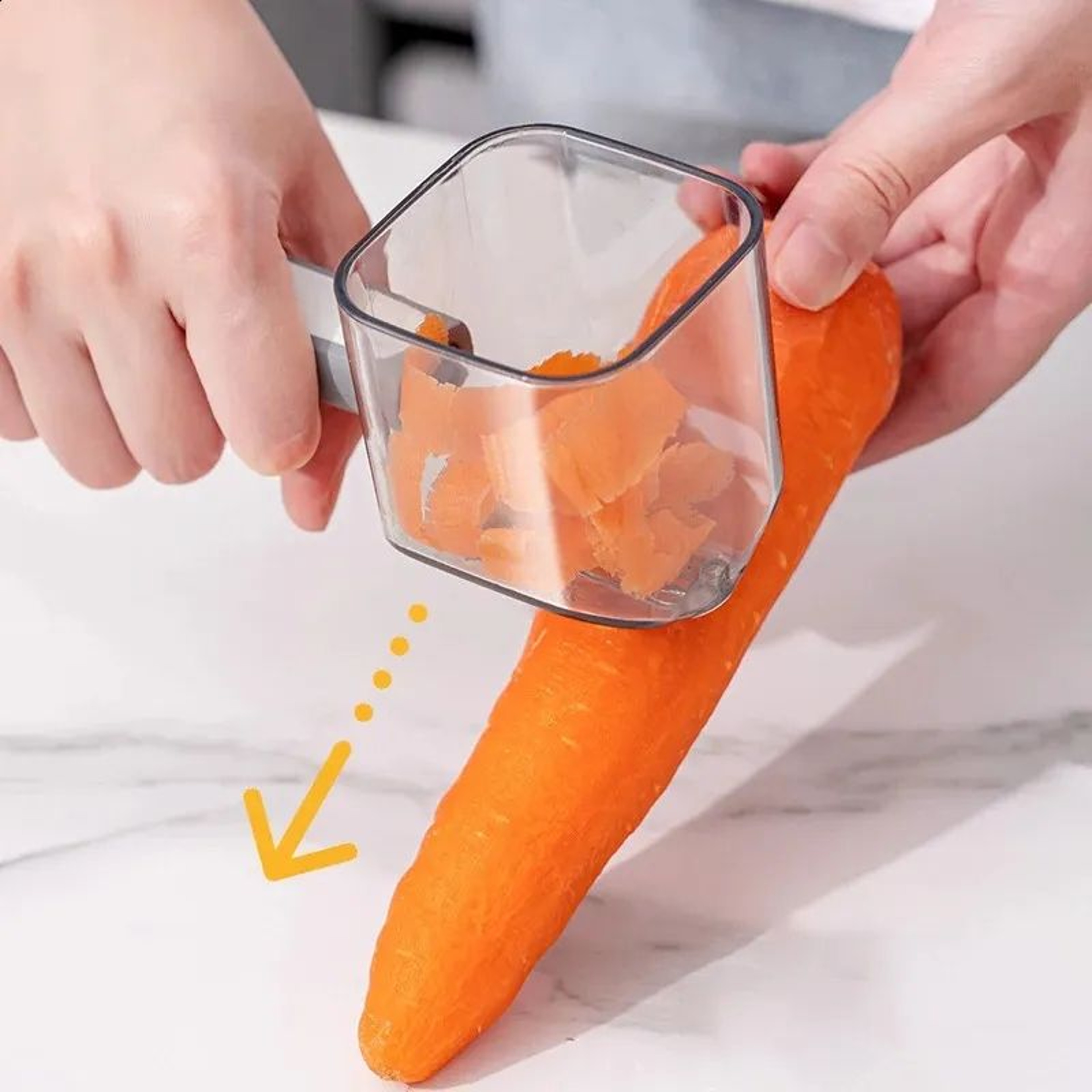 Stainless Steel Vegetable Peeler With Container For Potatoes Carrots And Fruits 0
