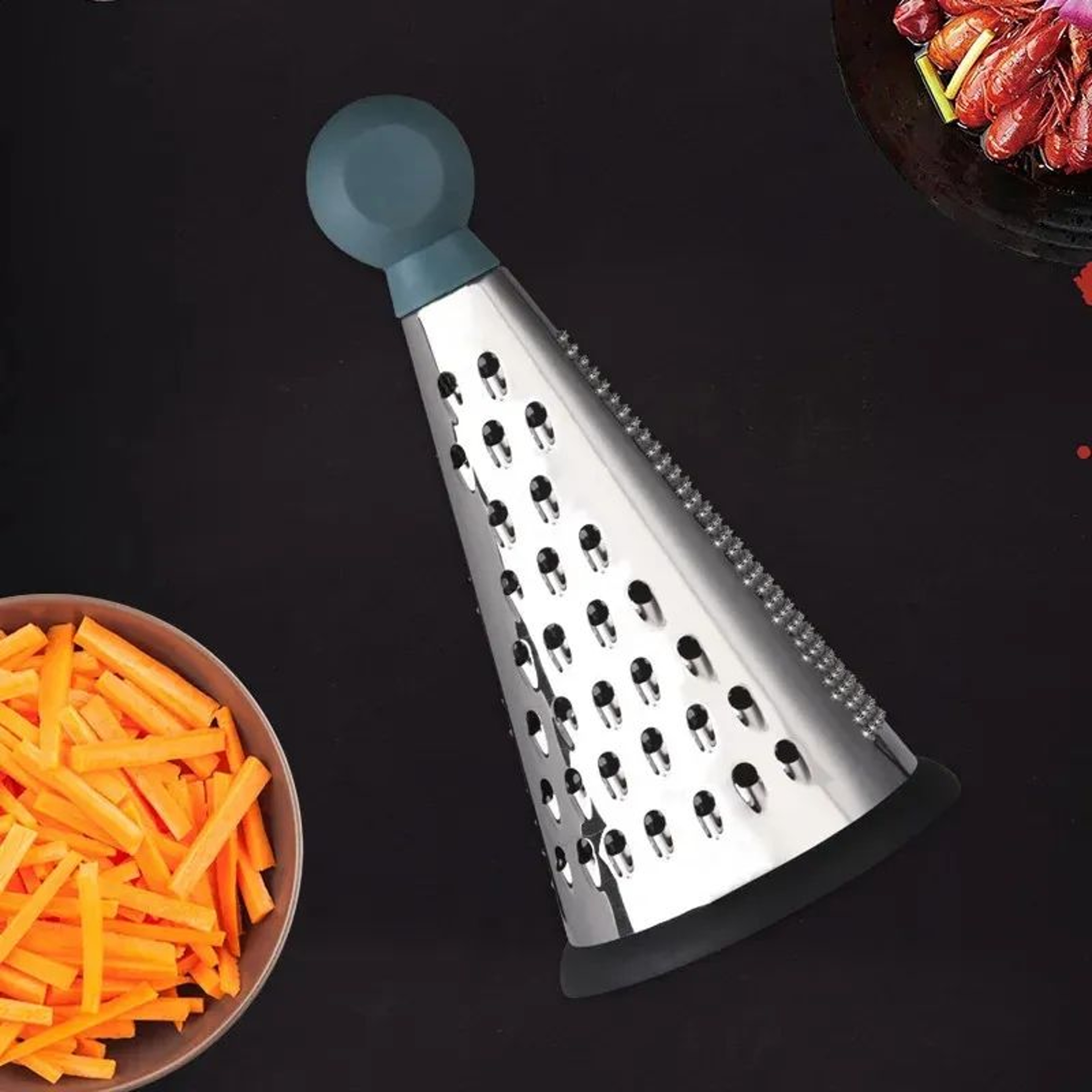 Sided Stainless Steel Grater For Vegetables And Garlic With Comfortable Handle 2