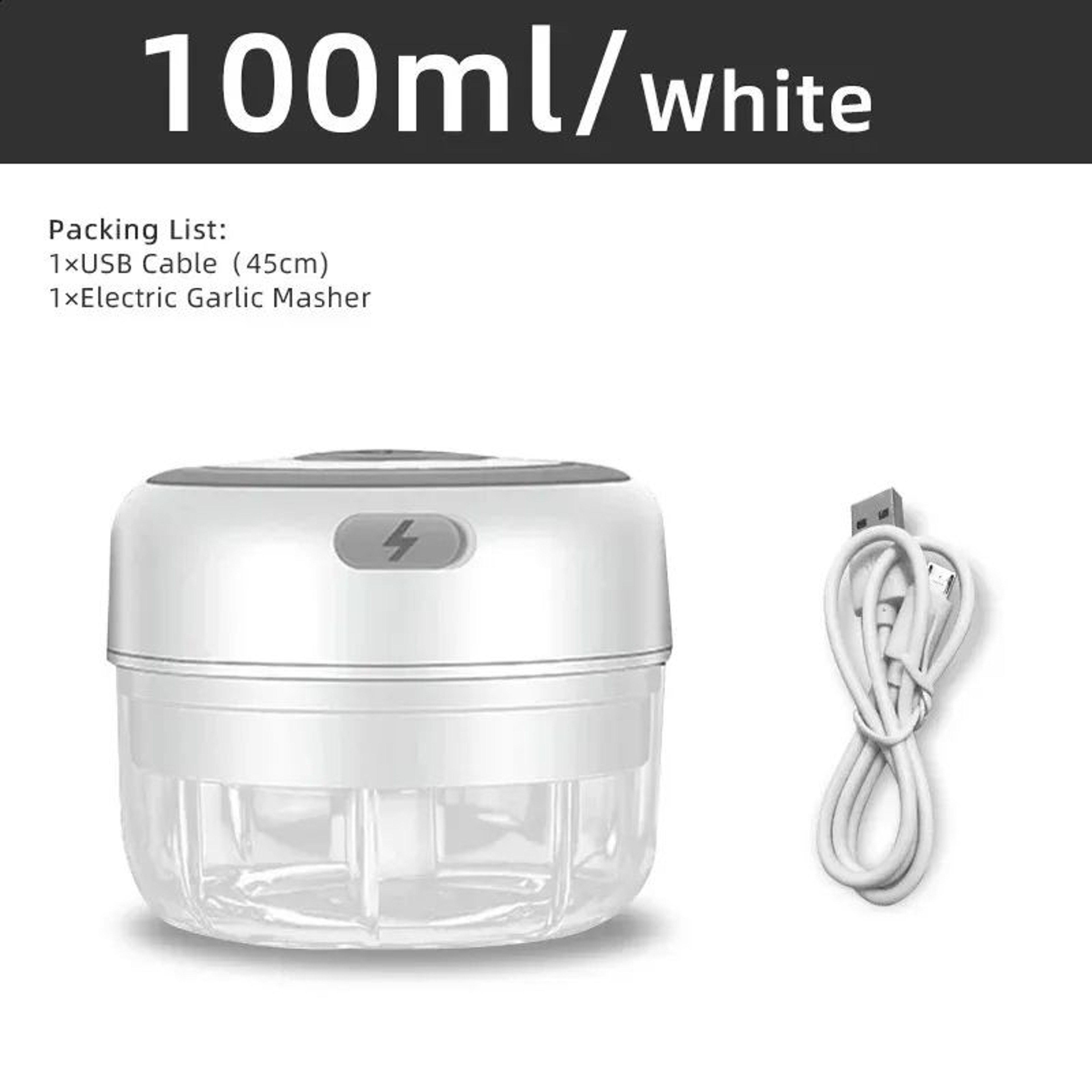 Electric Mini Food Chopper USB Rechargeable Garlic Mincer And Vegetable Grinder 6