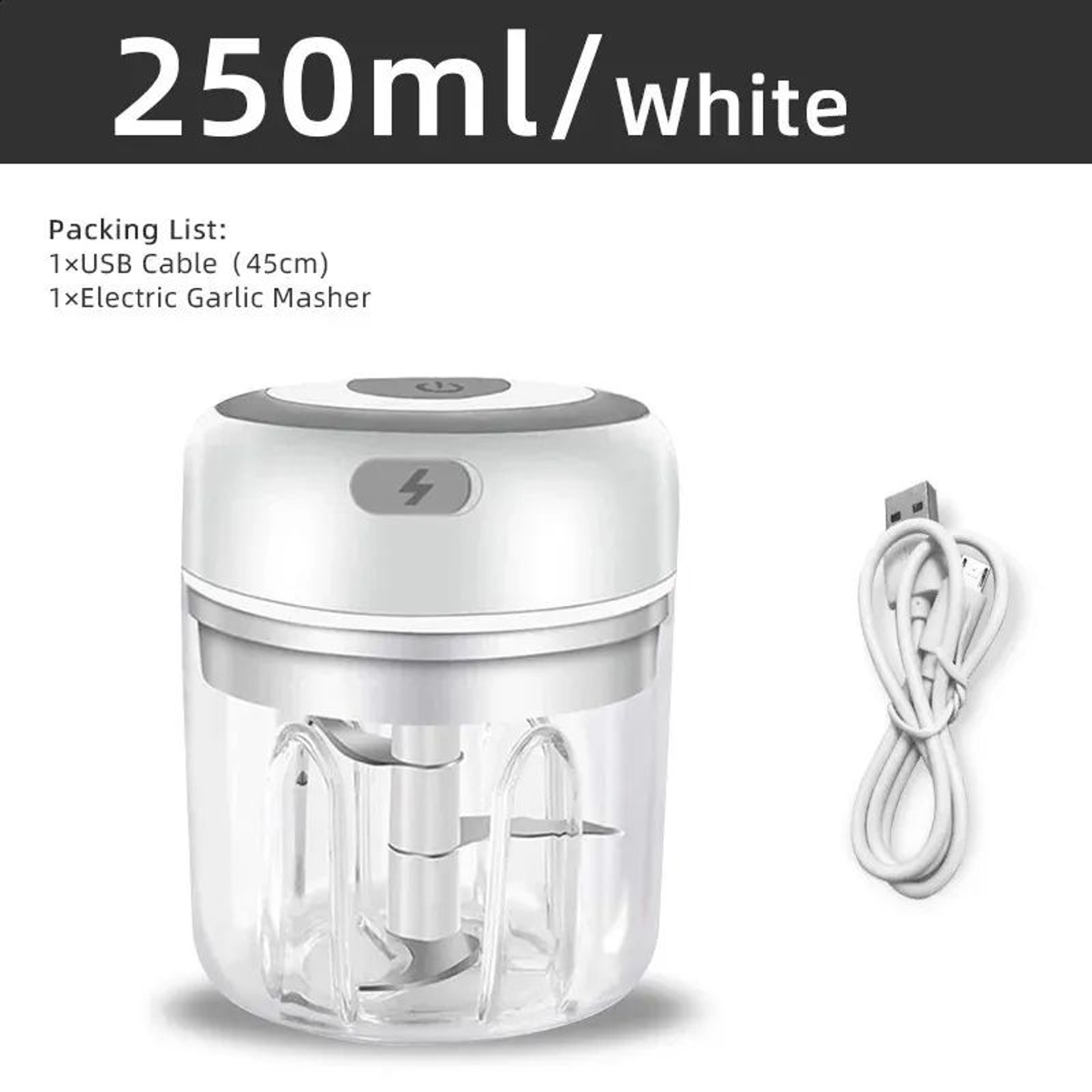 Electric Mini Food Chopper USB Rechargeable Garlic Mincer And Vegetable Grinder 7