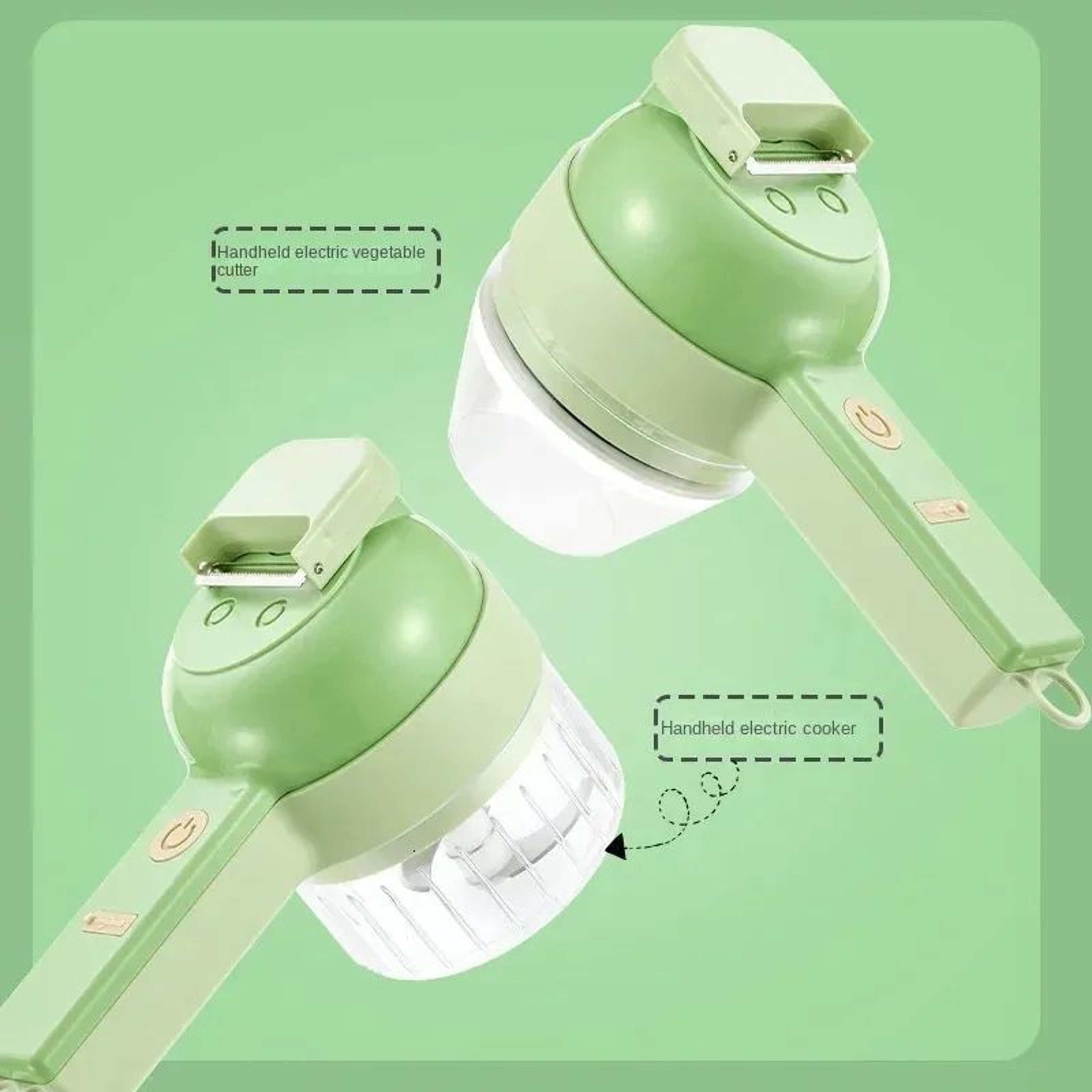 Multifunction Electric Food Chopper Wireless Vegetable Slicer And Garlic Crusher 3