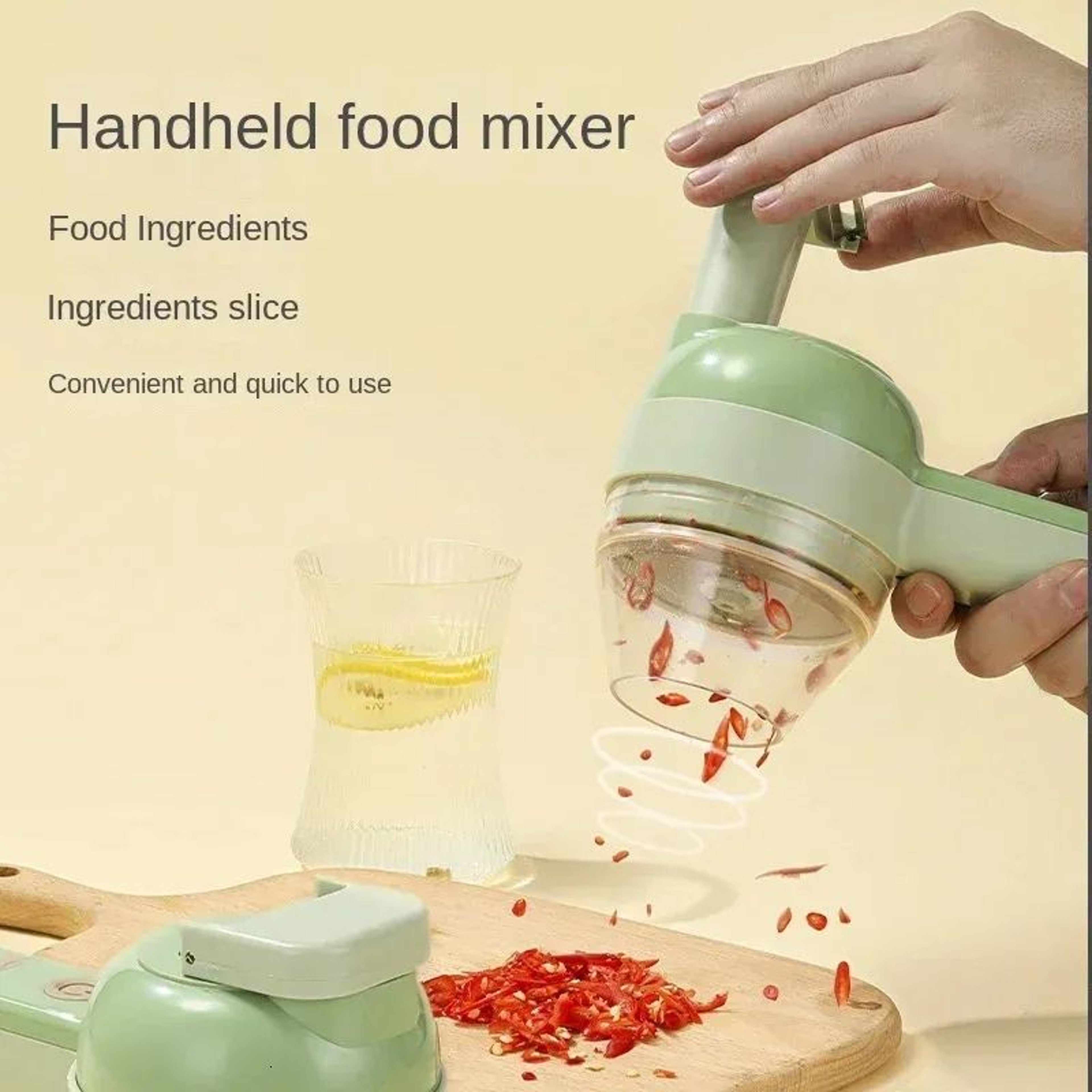 Multifunction Electric Food Chopper Wireless Vegetable Slicer And Garlic Crusher 1