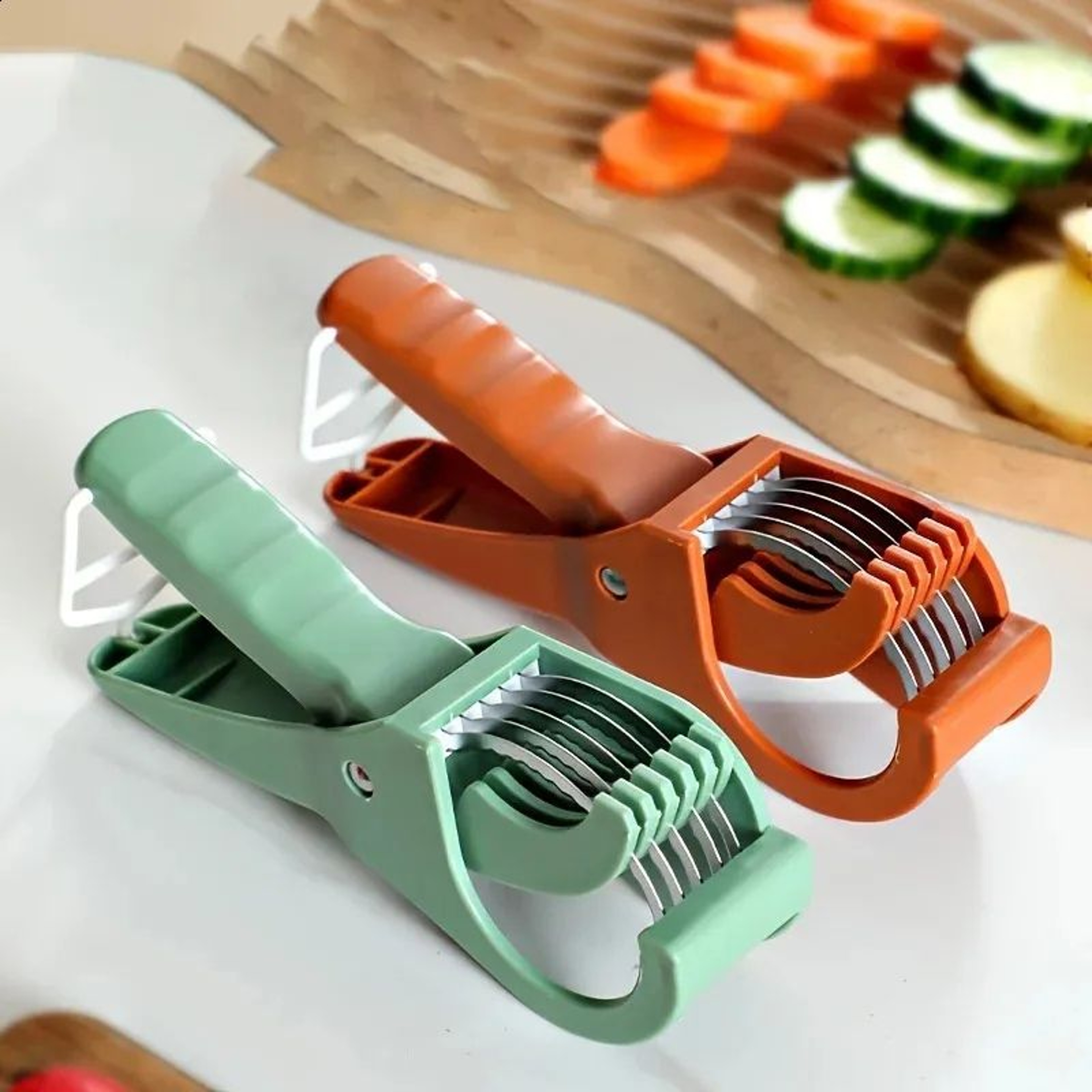 Multifunctional Vegetable Chopper With Handle For Slicing Dicing And Grating 3
