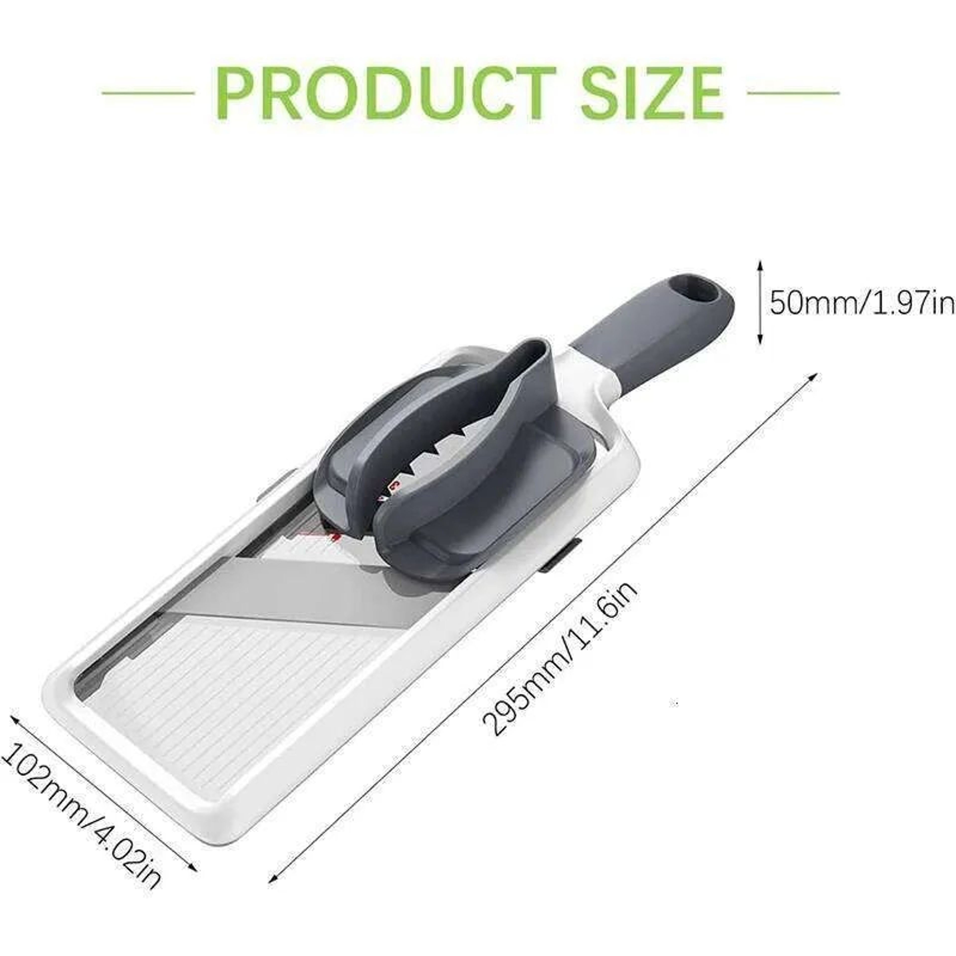 Adjustable Handheld Mandoline Slicer With Stainless Steel Blades For Vegetables And Cheese 5