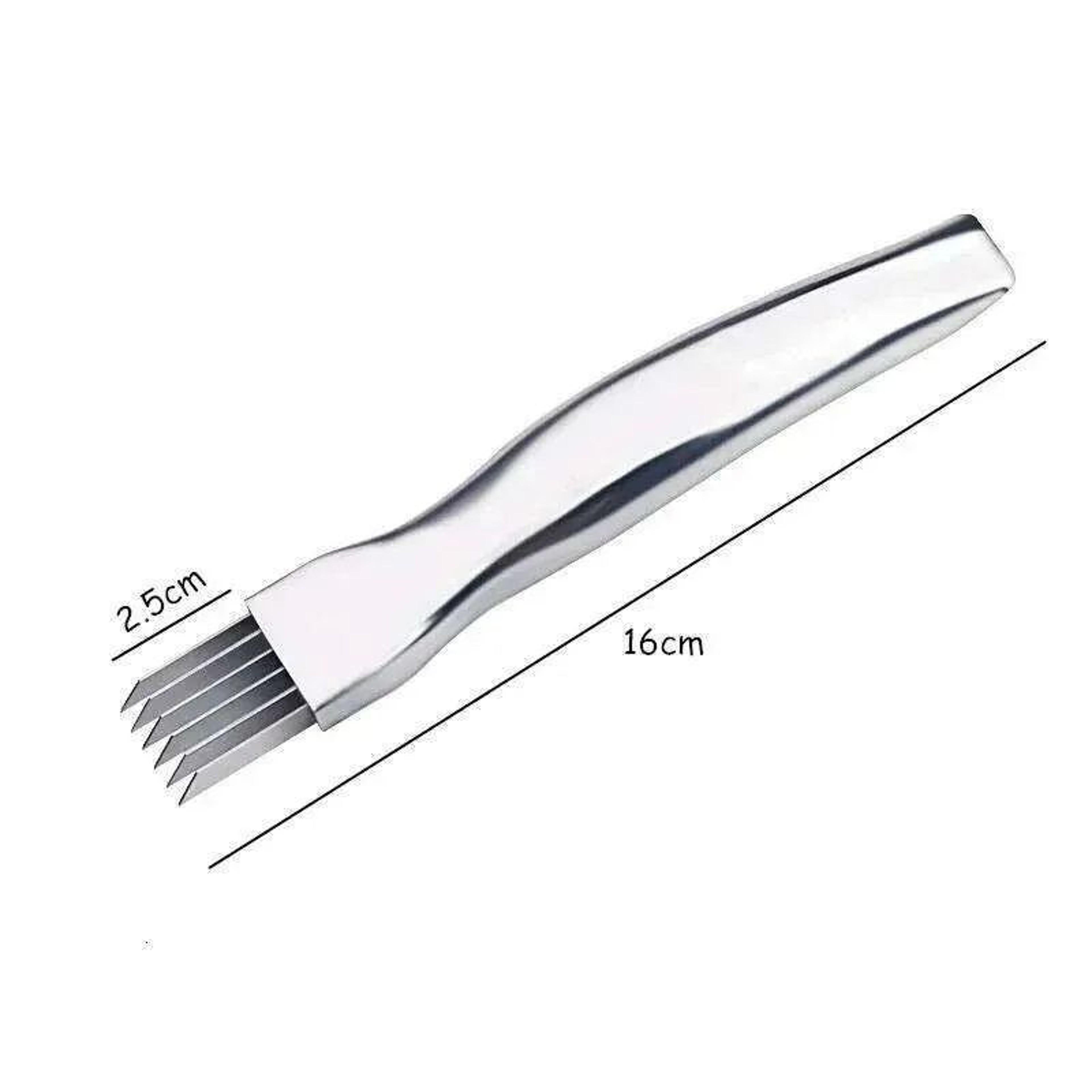 Stainless Steel Green Onion Chopper With Curved Handle For Herbs And Vegetables 5