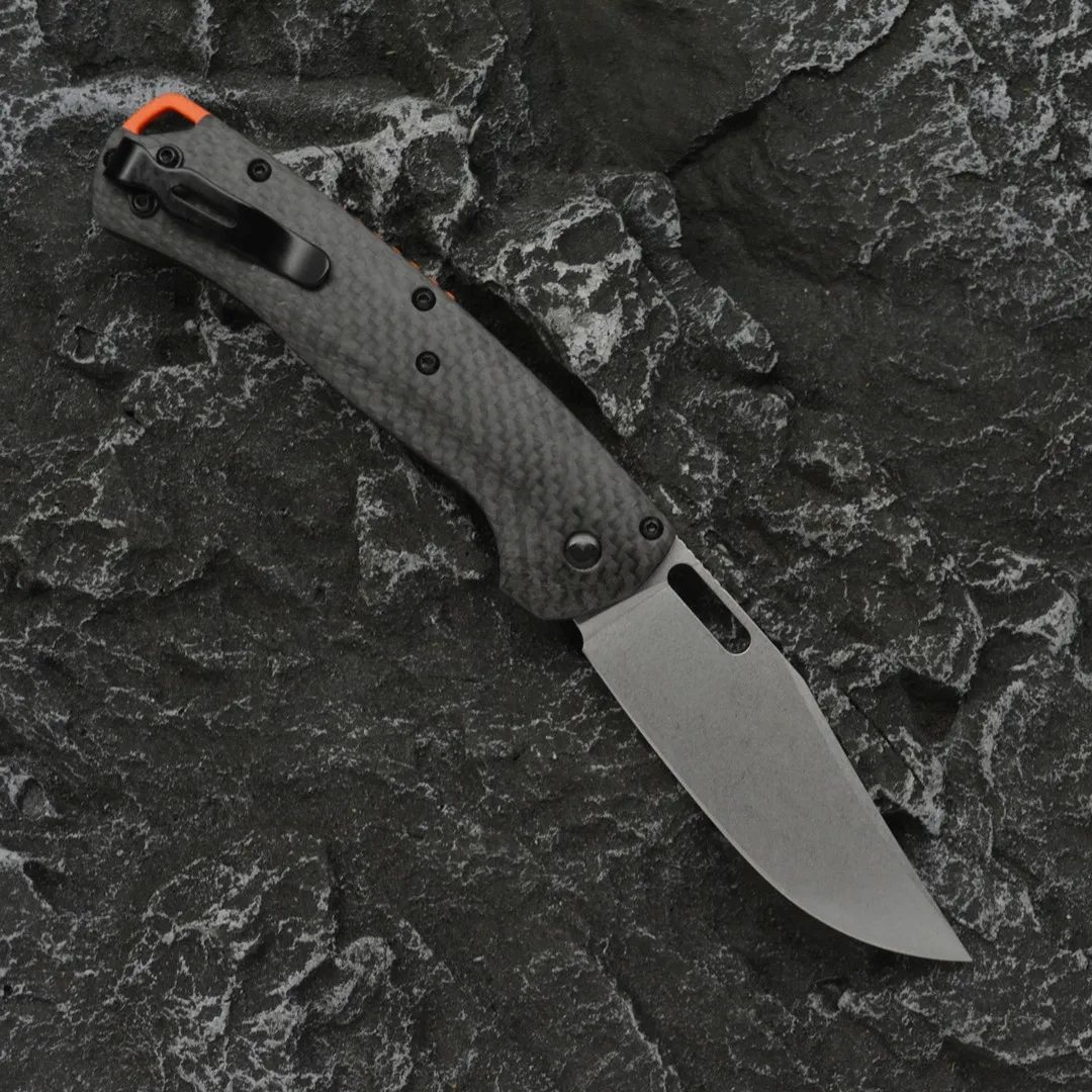 Folding Knife With Carbon Fiber Handle And CPM Blade For Outdoor EDC Use 1