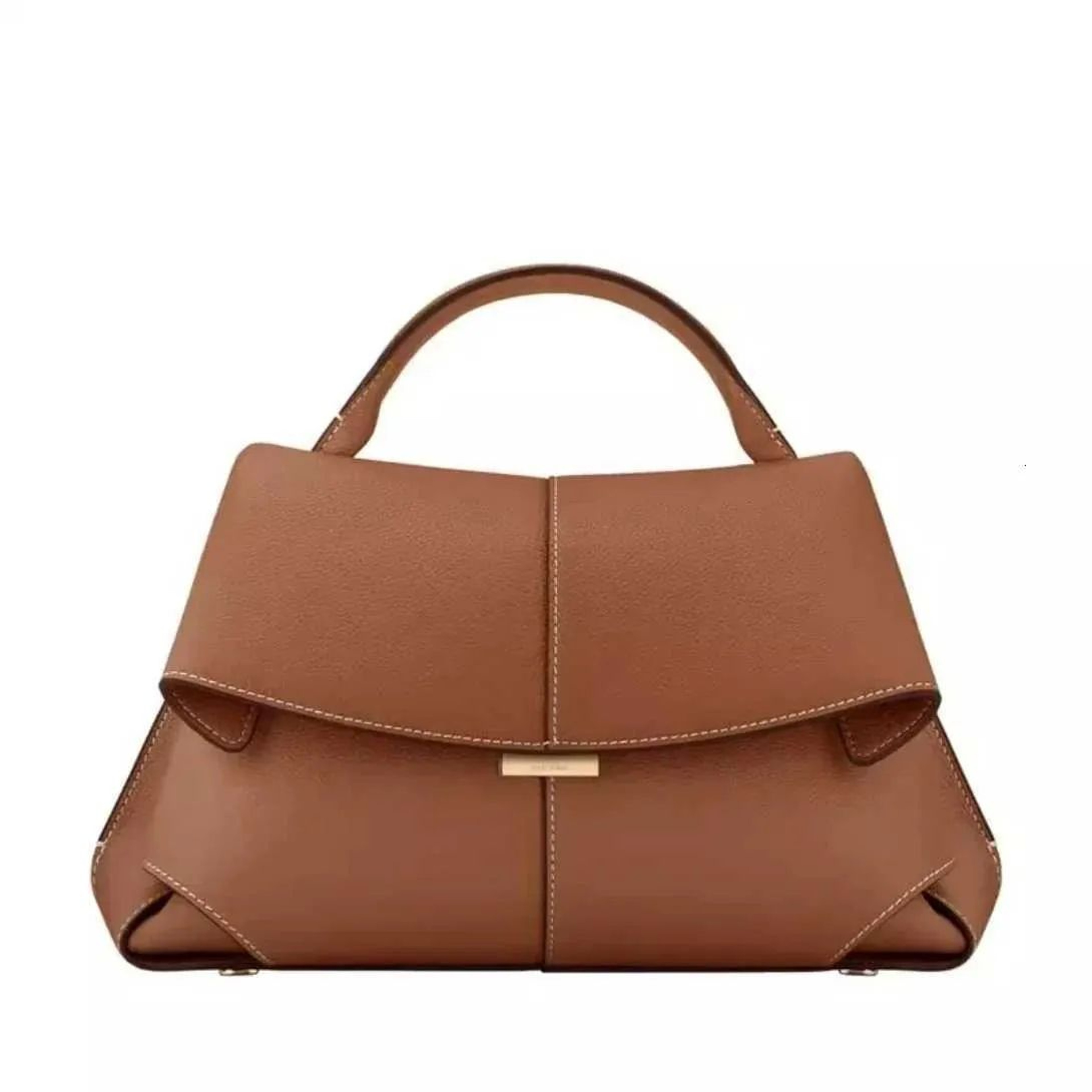 Pleated PU Leather Shoulder Bag With Zipper Closure And Fashion Style 2