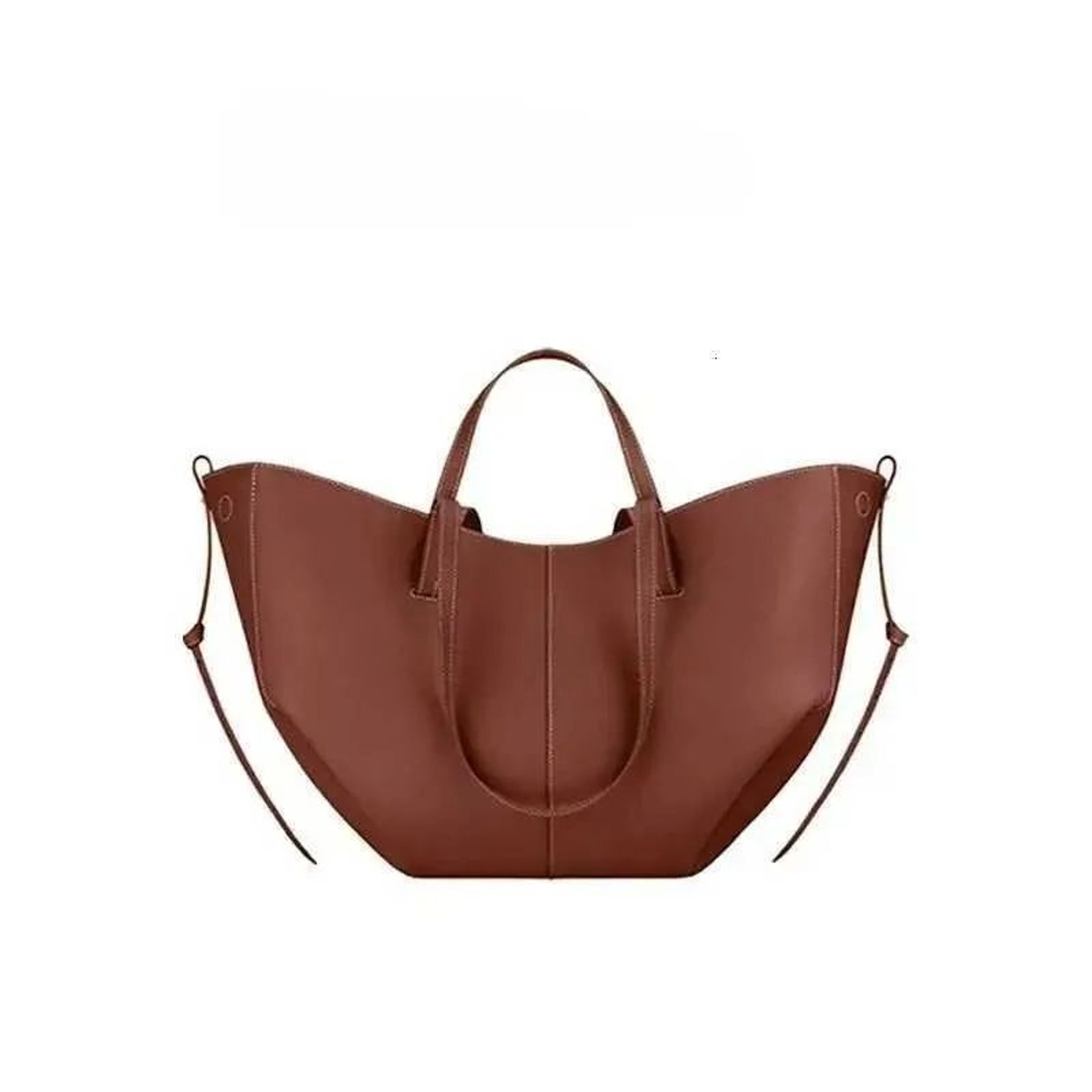 Large Capacity PU Leather Shoulder Bag With Detachable Inner Bucket Bag 1