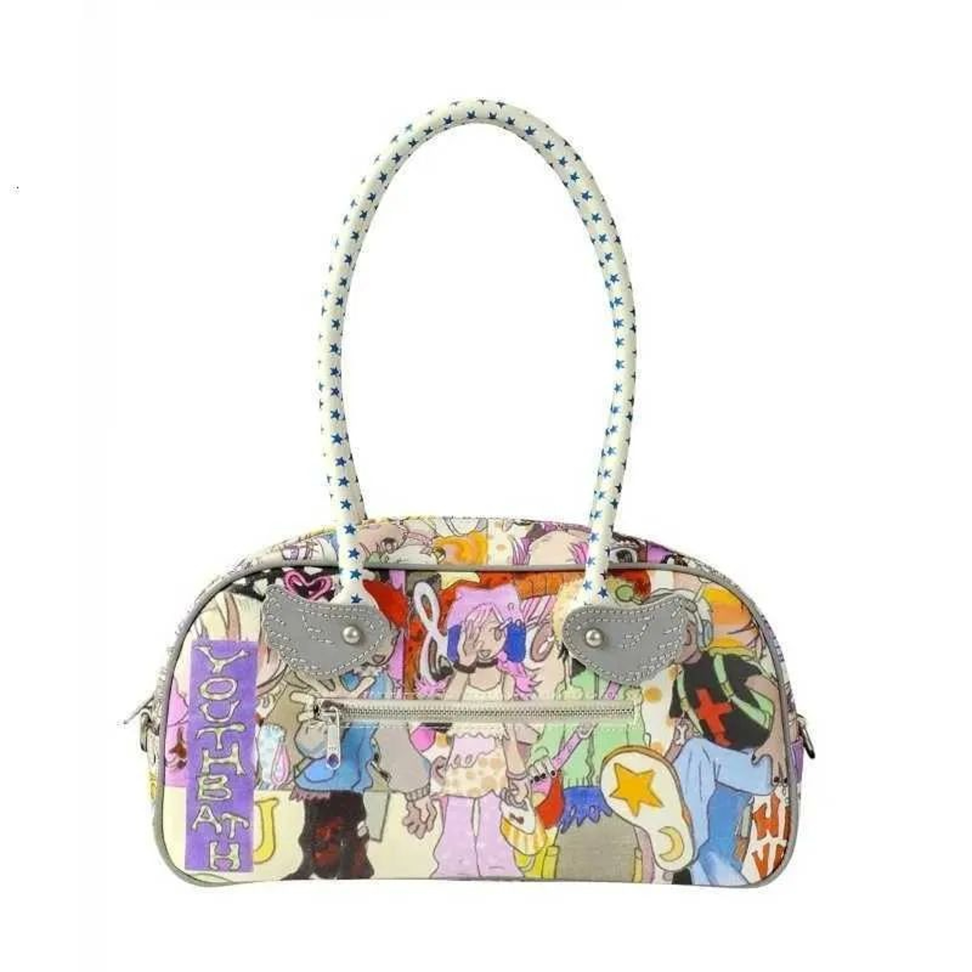 Womens Mini Shoulder Bag With Cartoon Owl Print And Zipper Closure 1
