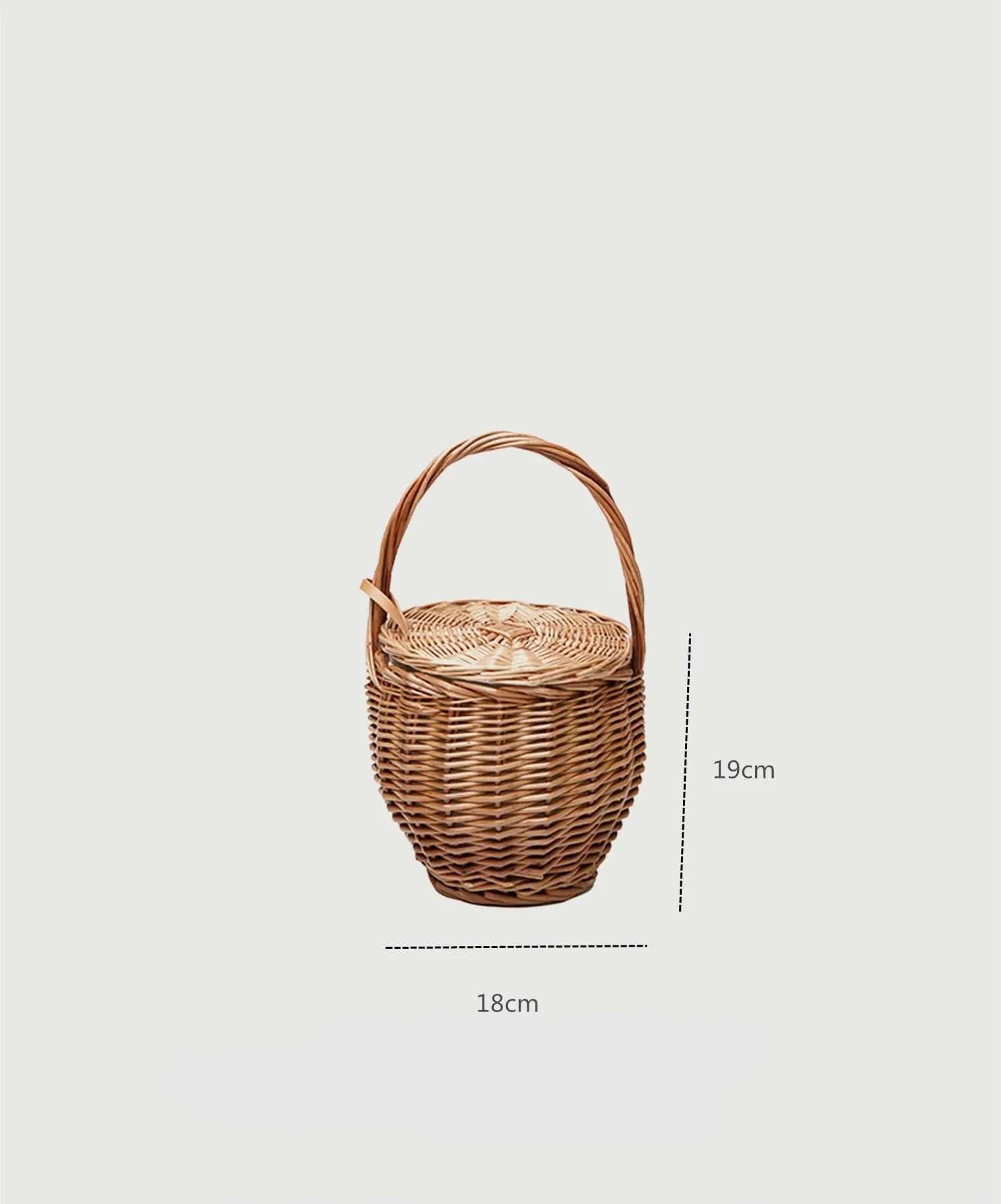 Womens Handmade Rattan Bucket Tote Bag With Drawstring Closure For Summer And Beach 1