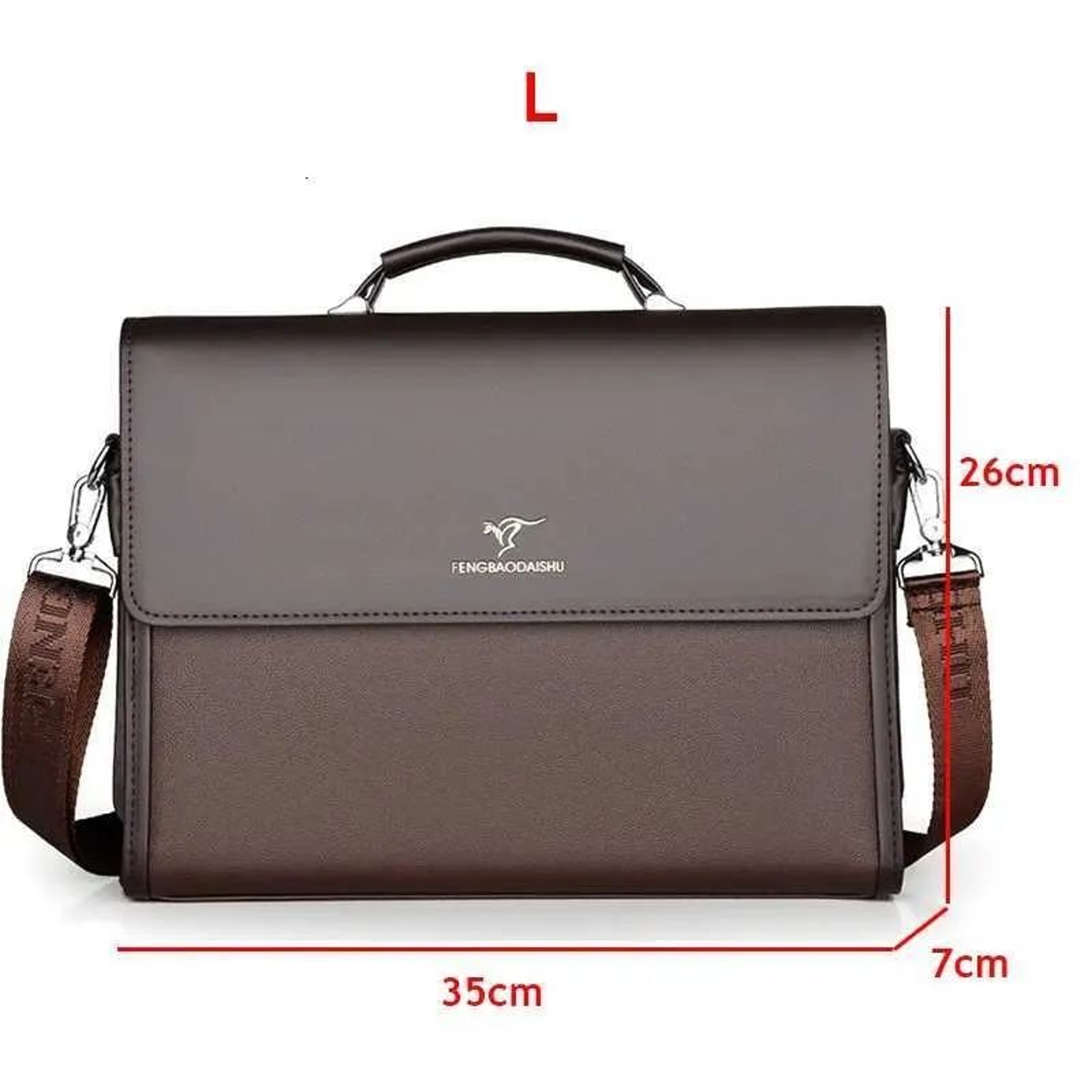 Mens Business Briefcase With Laptop Storage And Crocodile Style Design 5