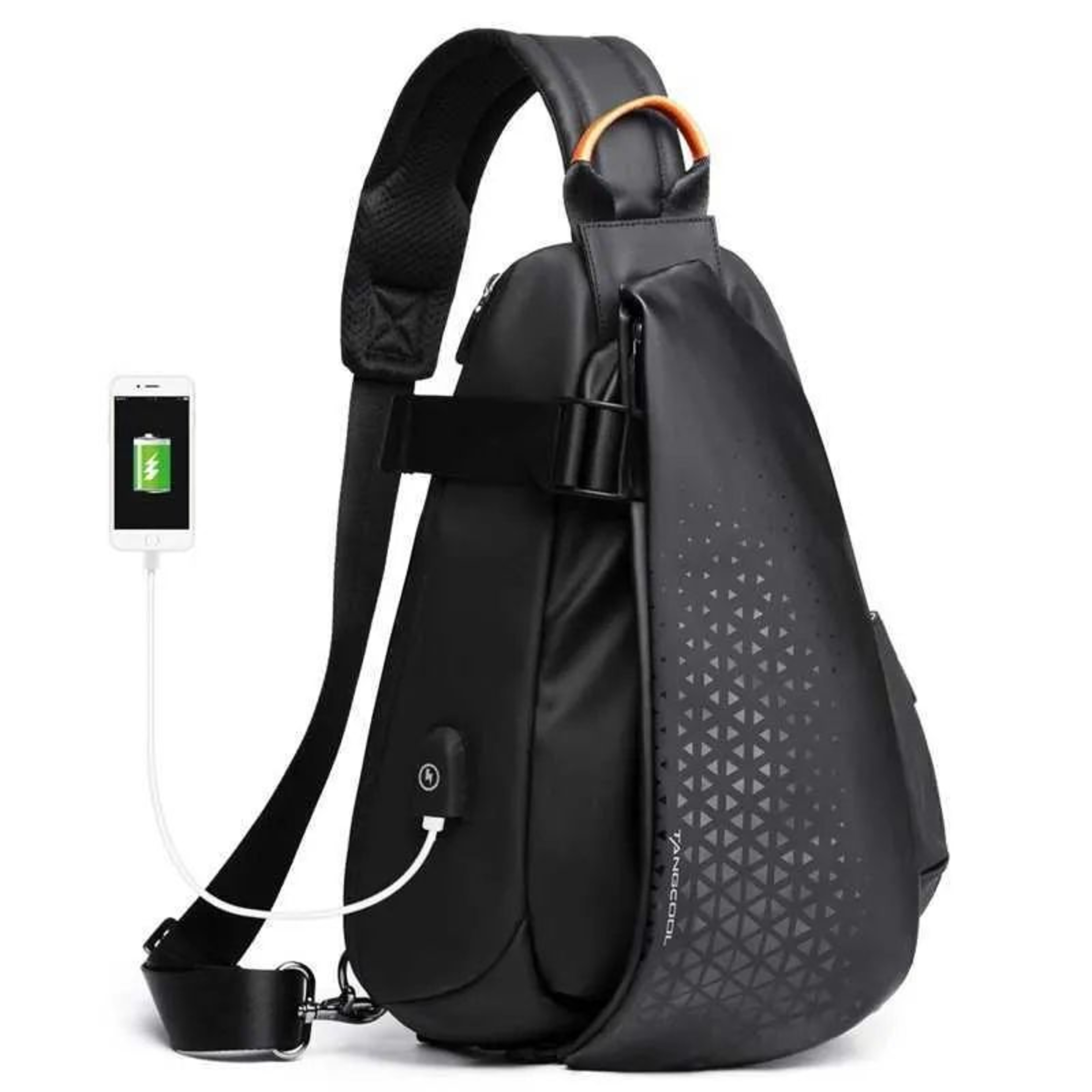 Waterproof Sling Bag With USB Charging Port And Adjustable Crossbody Strap 3