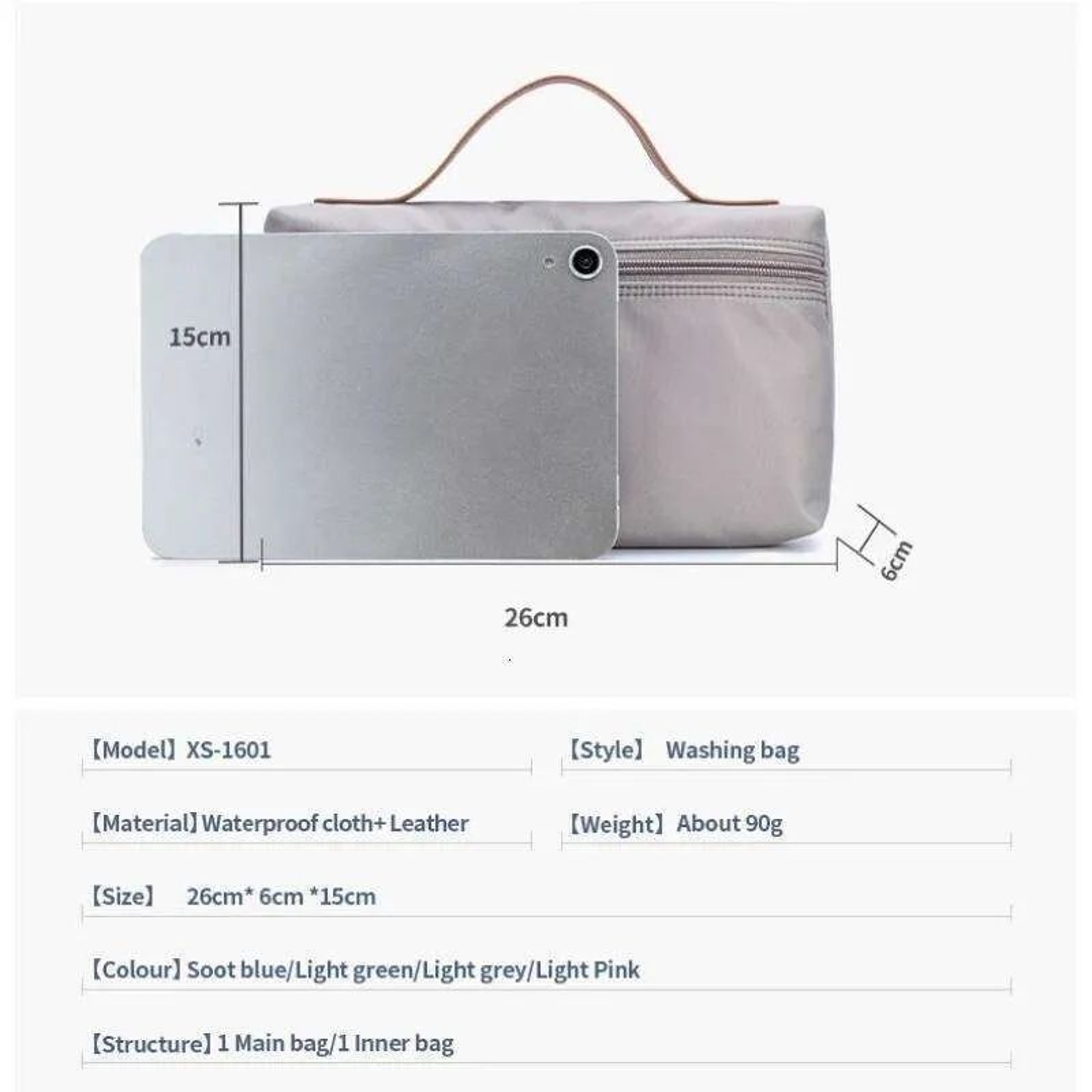 Small Nylon Makeup Bag For Women Portable Zipper Cosmetic Pouch For Travel 5