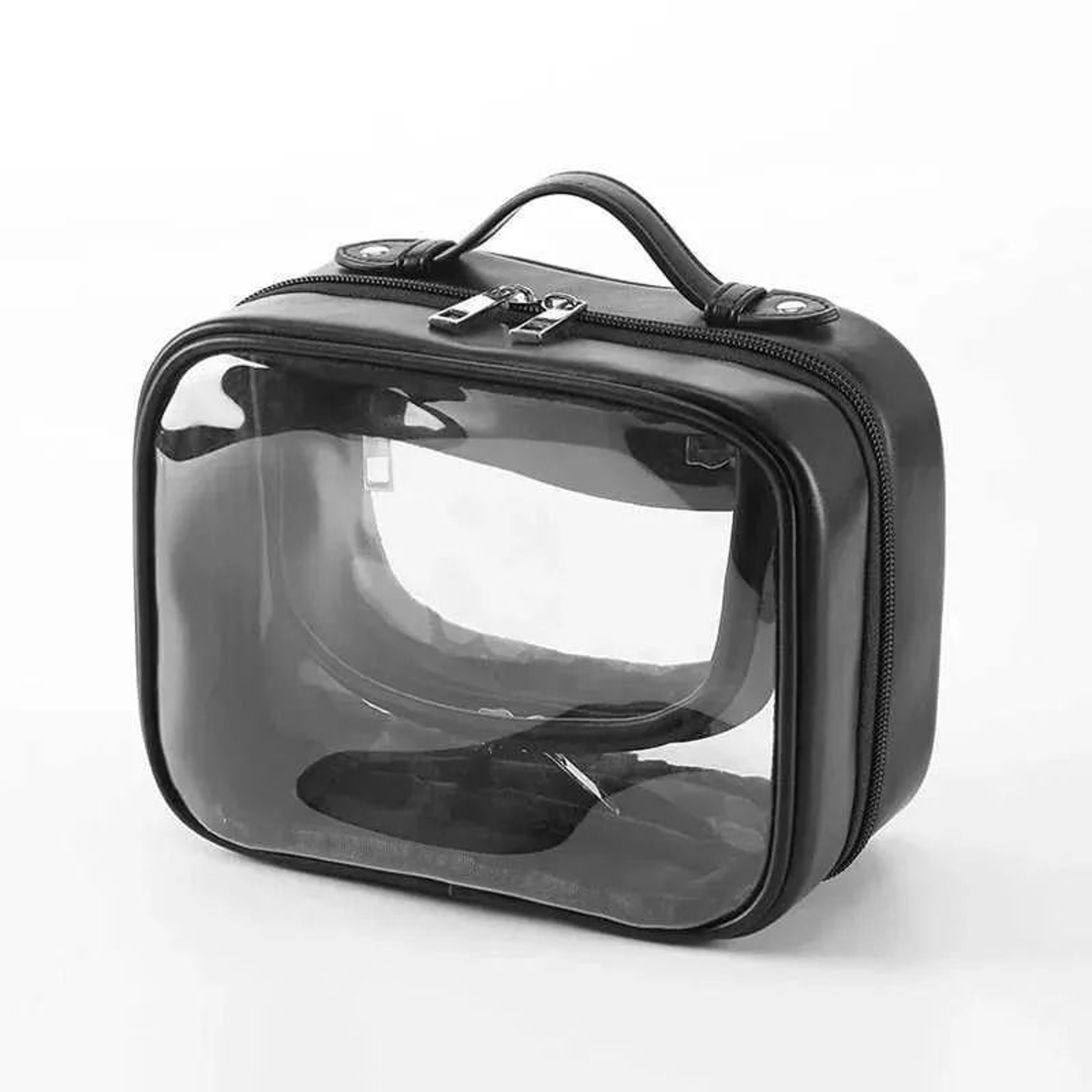 Waterproof Aluminum Makeup Bag With Double Layer Cosmetic Storage For Travel 7