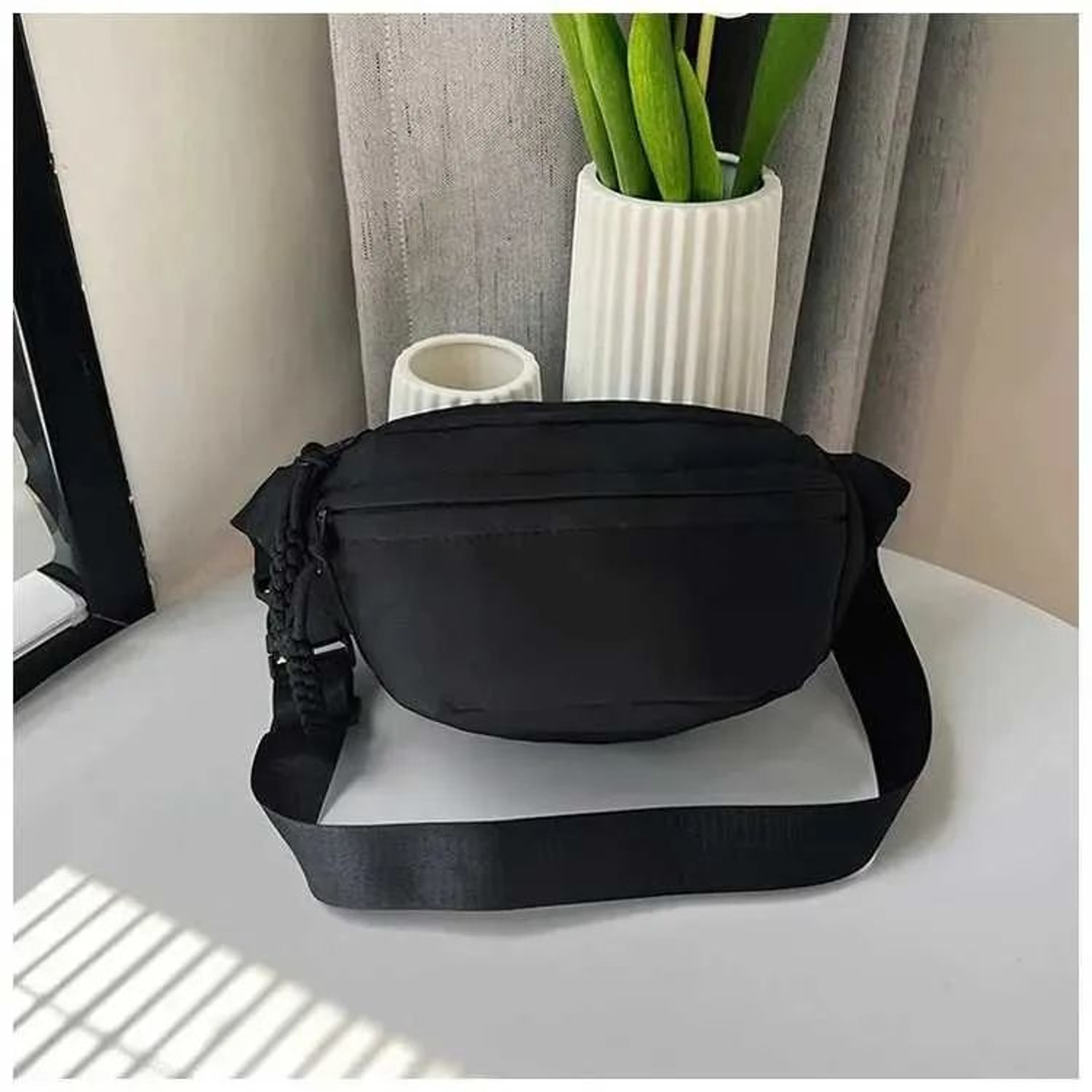 Crescent Crossbody Bag Lightweight Solid Color Sports Waist Bag 5