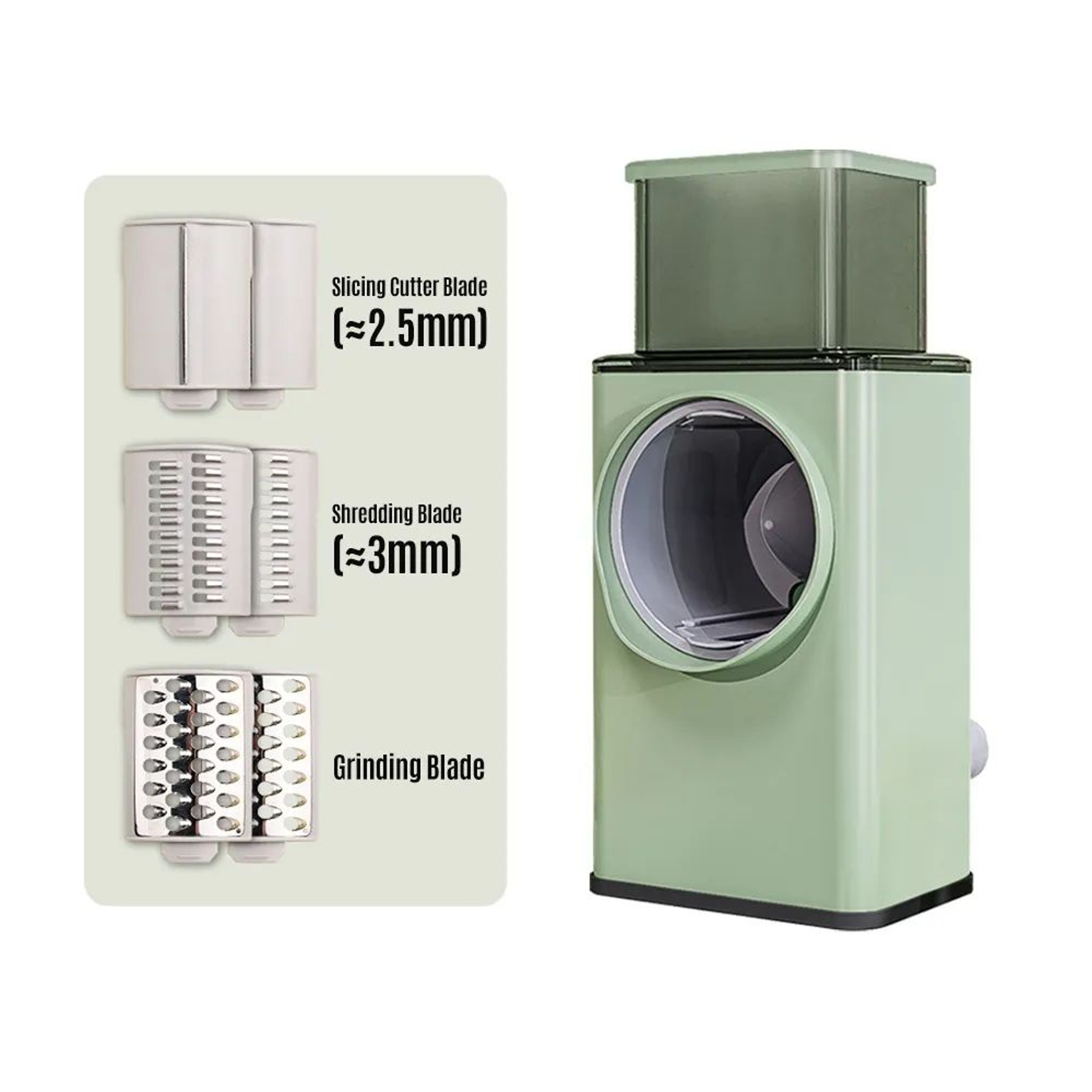 Manual Vegetable Slicer And Rotary Grater With Stainless Steel Blades 6