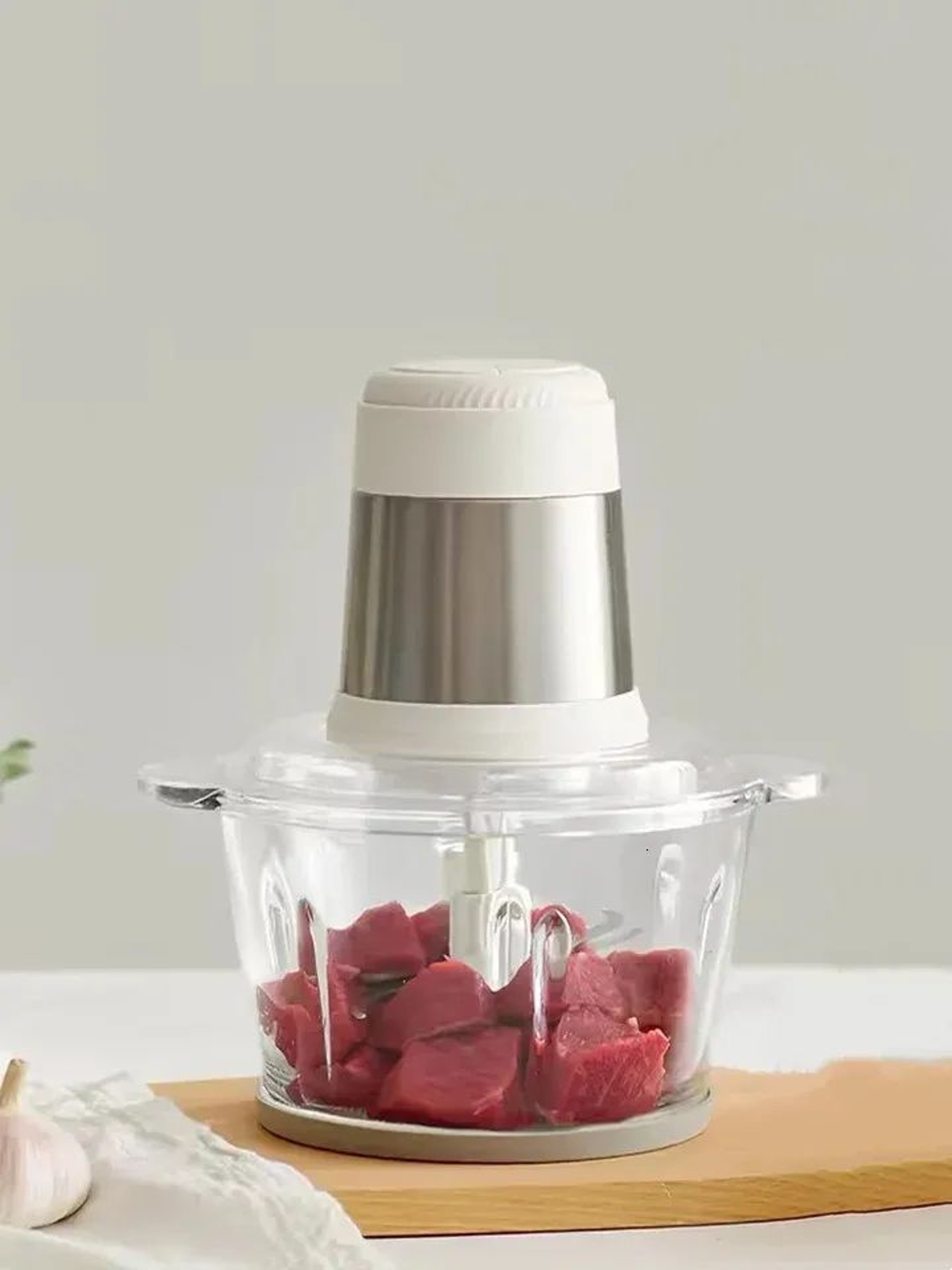 Multifunctional Electric Food Chopper Automatic Meat Mincer And Garlic Grinder 1